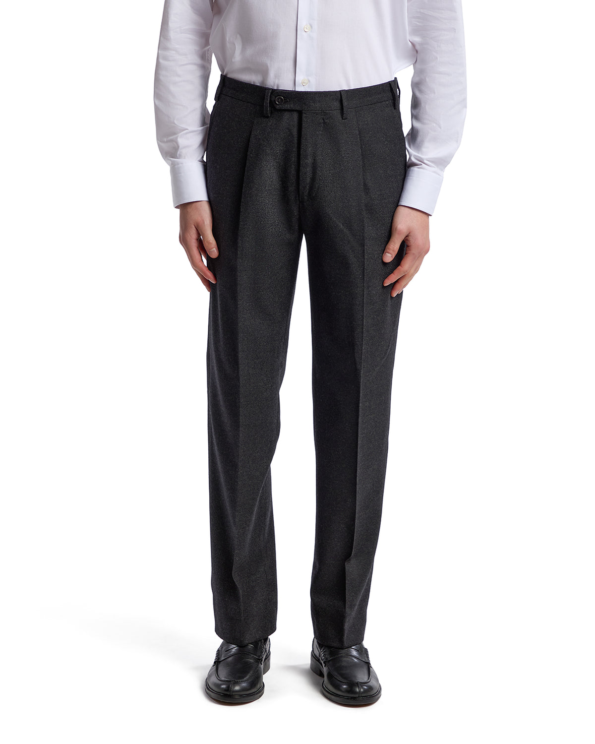 Classic-Hose aus Rugby-Drago-Flanell in Anthrazit