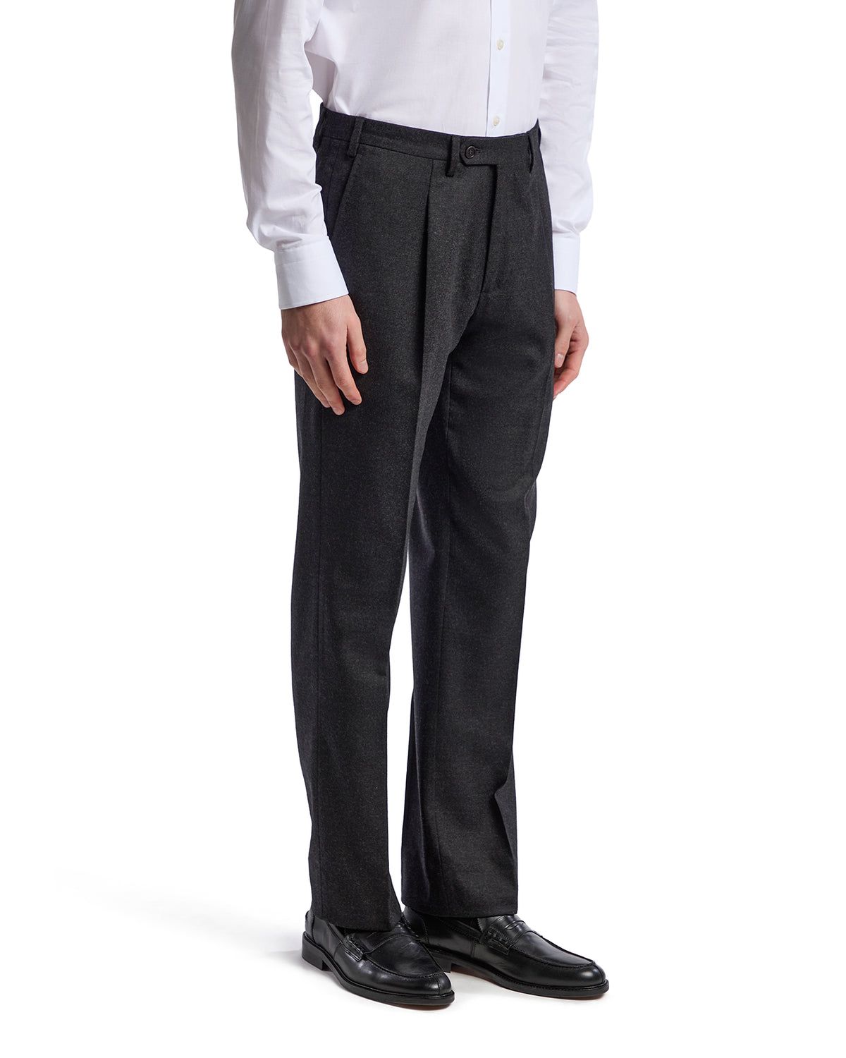 Classic-Hose aus Rugby-Drago-Flanell in Anthrazit