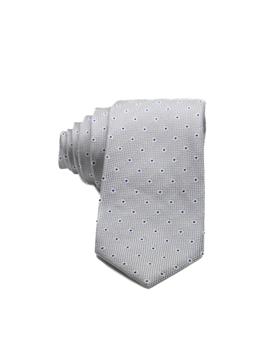 Corbata - de seda gris con dibujos en relieve