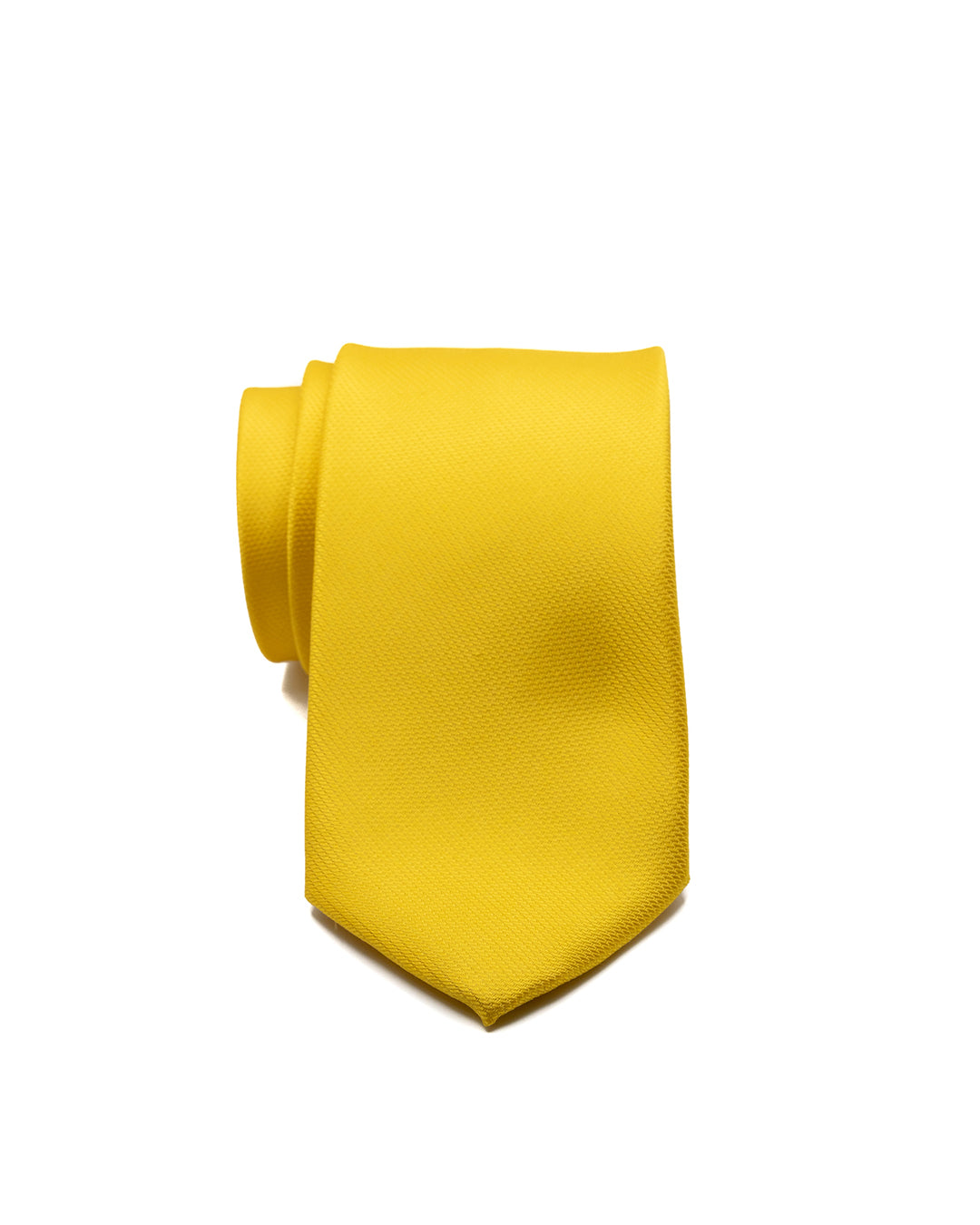 Corbata - en seda armaturada mostaza