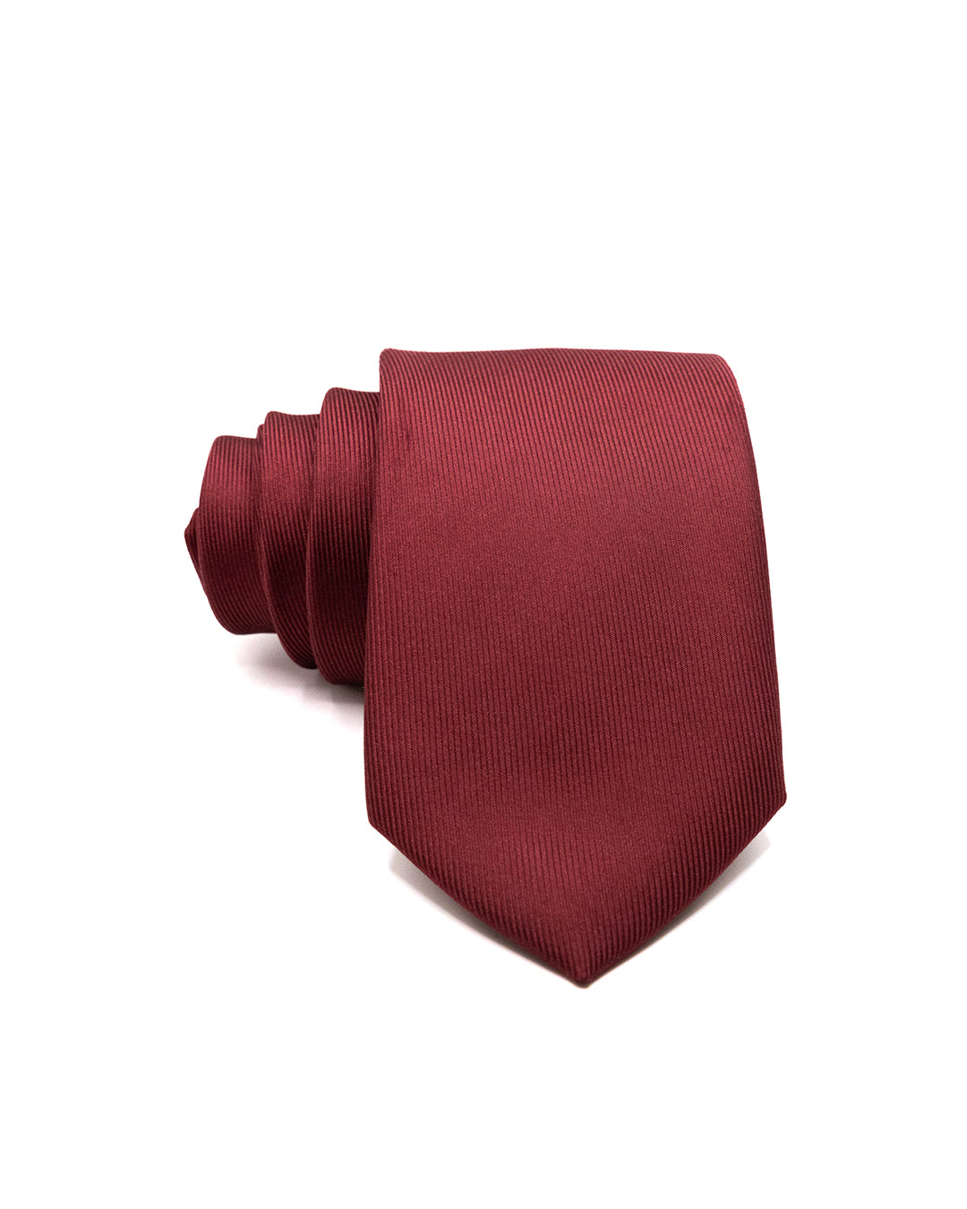 Corbata - de sarga de seda burdeos