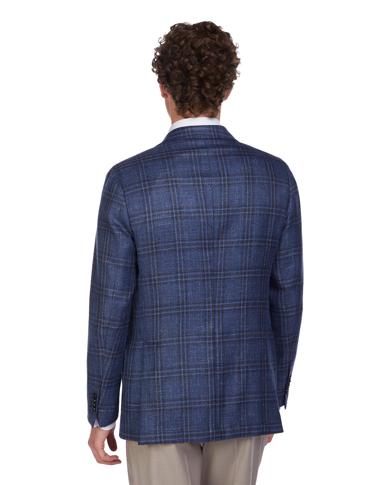 Giacca Summer time Loro Piana in tweed blu