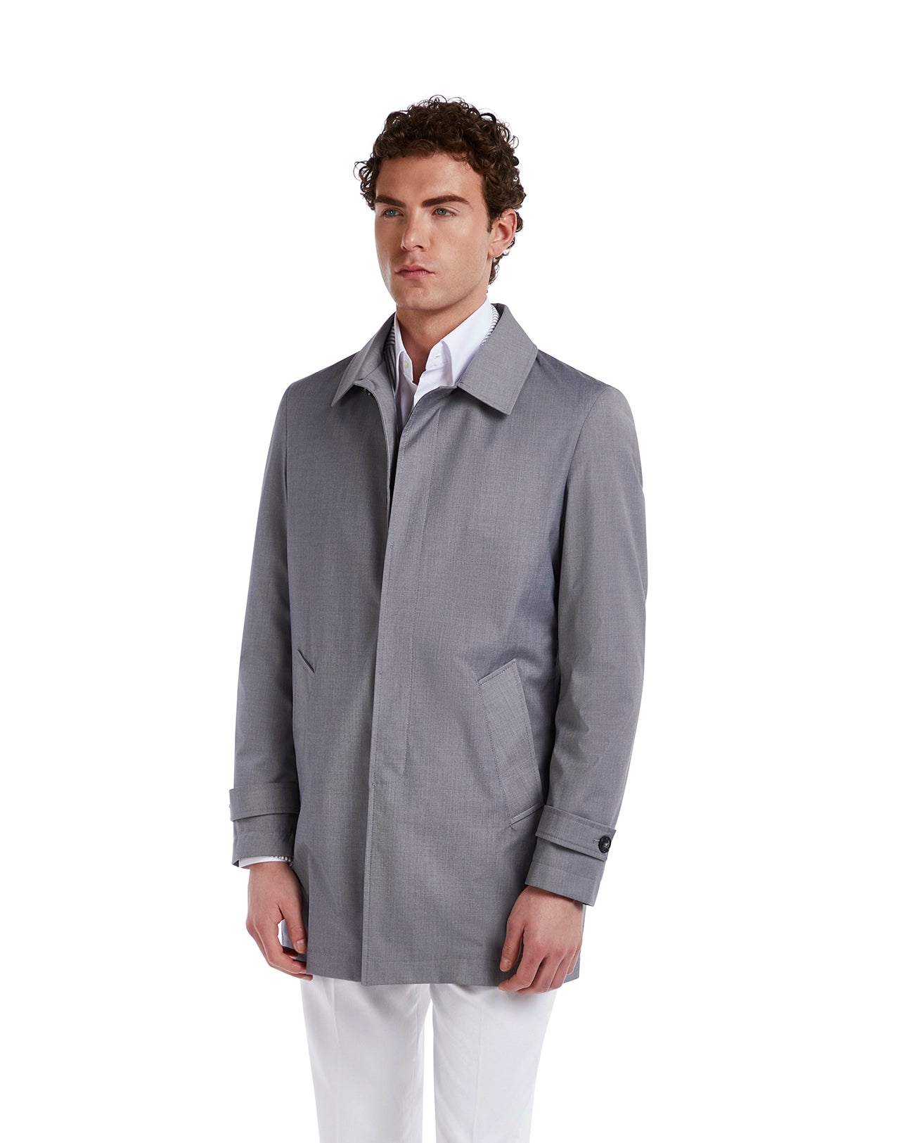 Gabardina Mantova sin forro gris