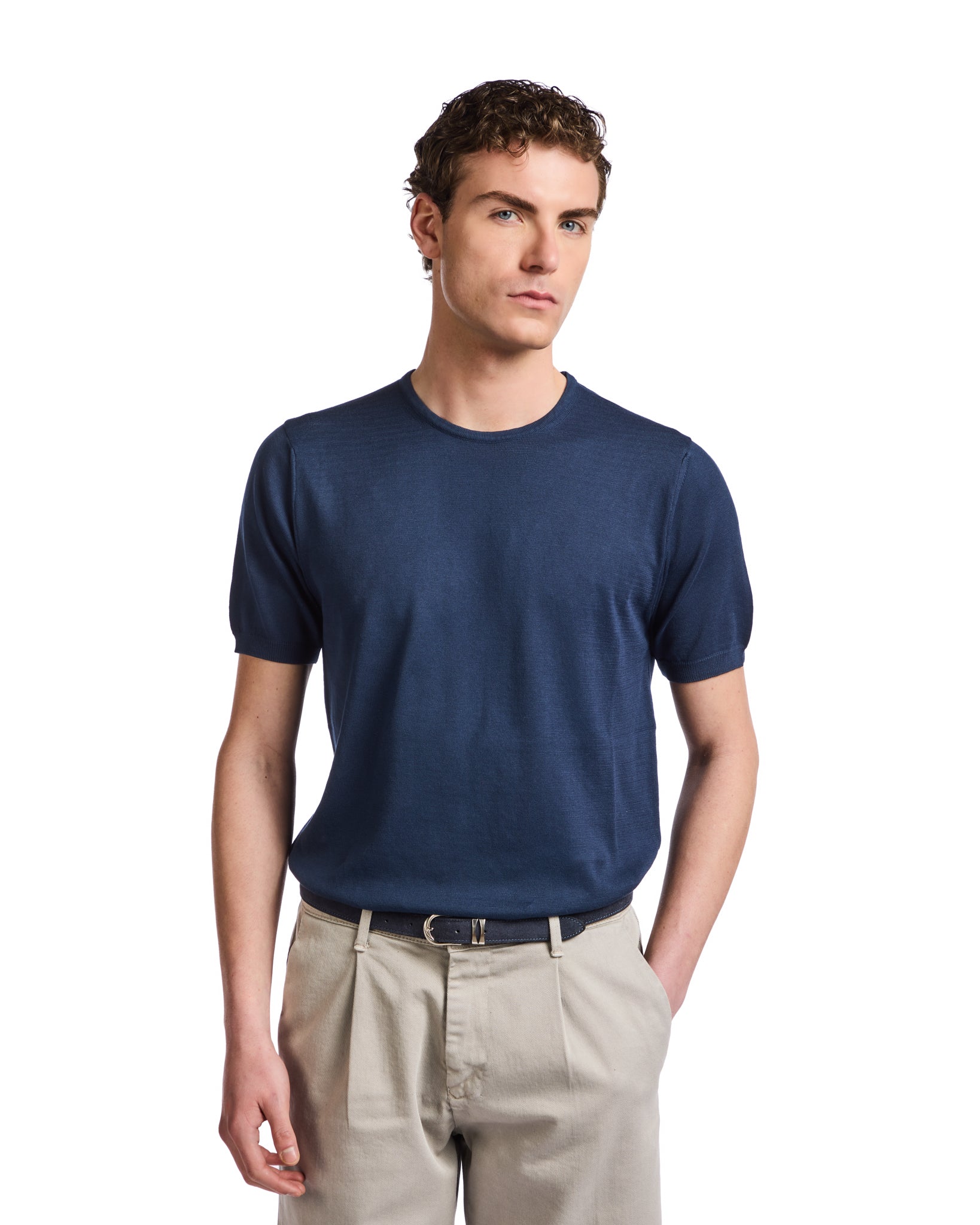 T-shirt Jannik in maglia blu