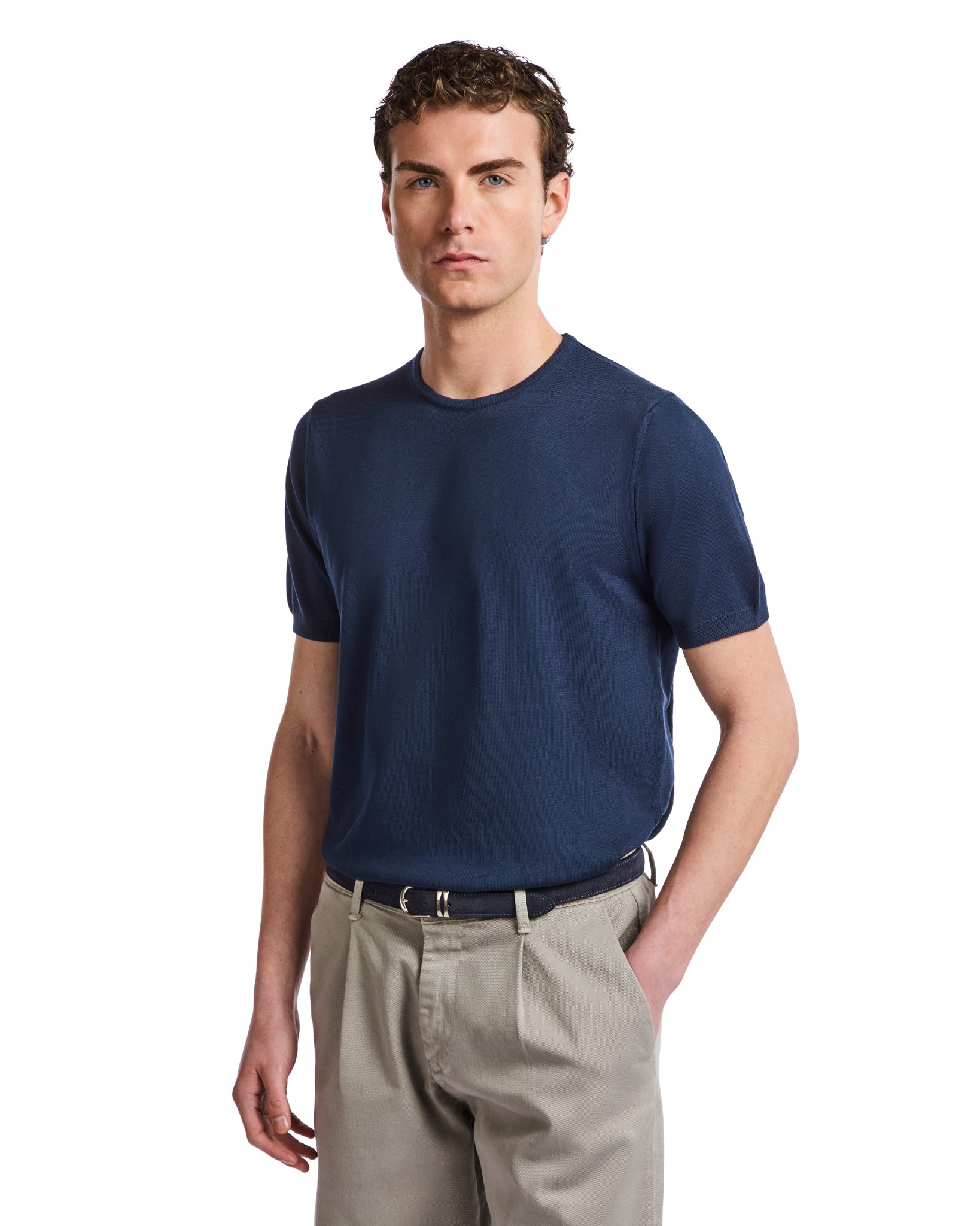 Camiseta Jannik de punto azul