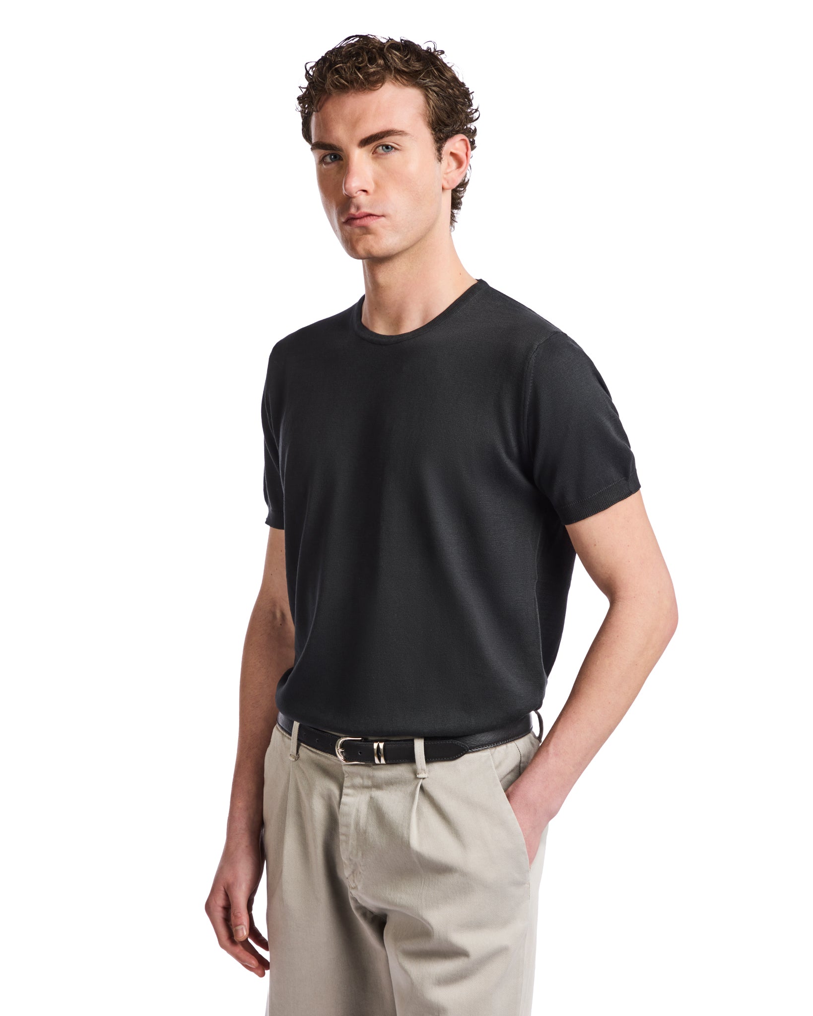 Camiseta Jannik de punto negro