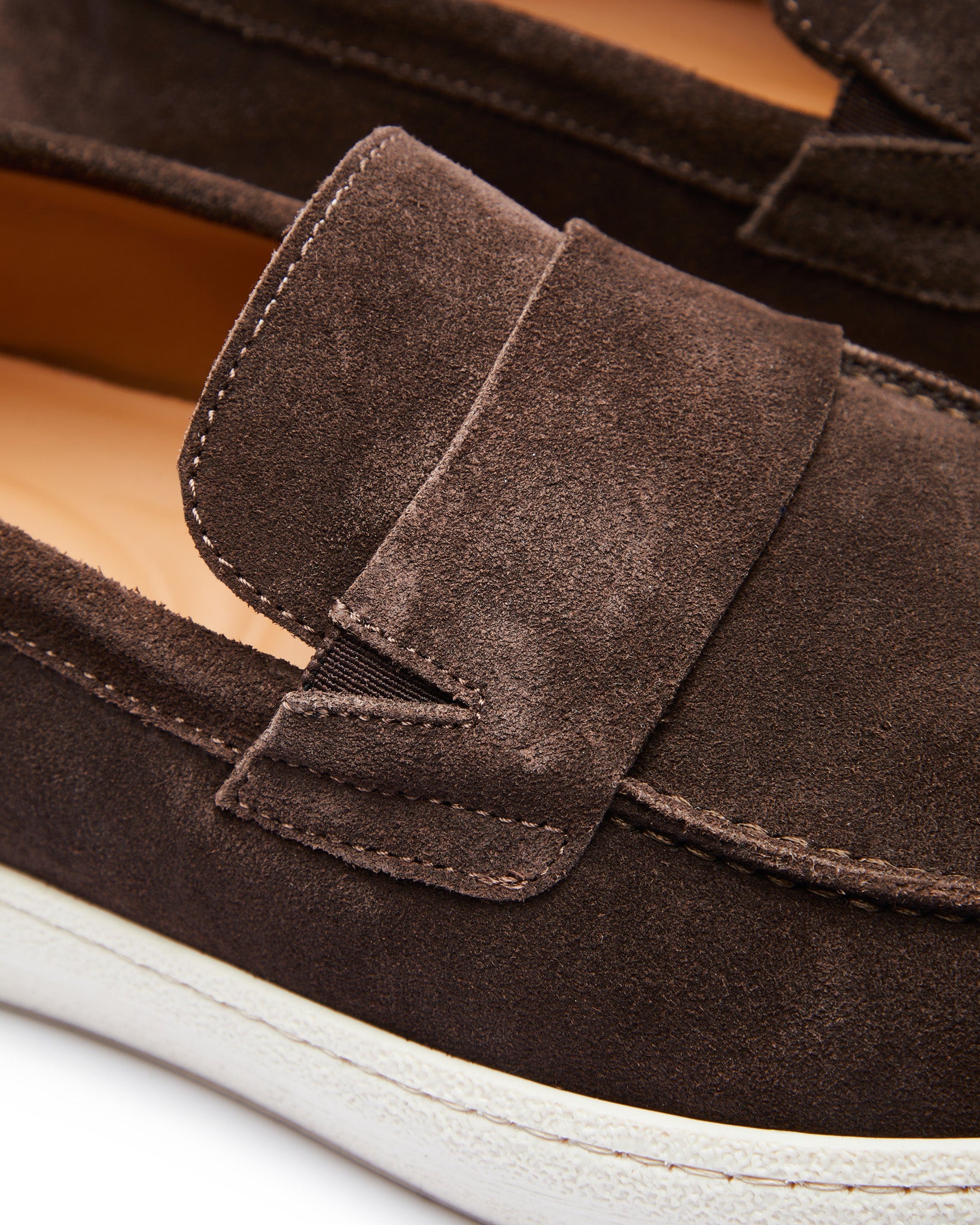 Zapato sin cordones Maxime de ante color marrón oscuro