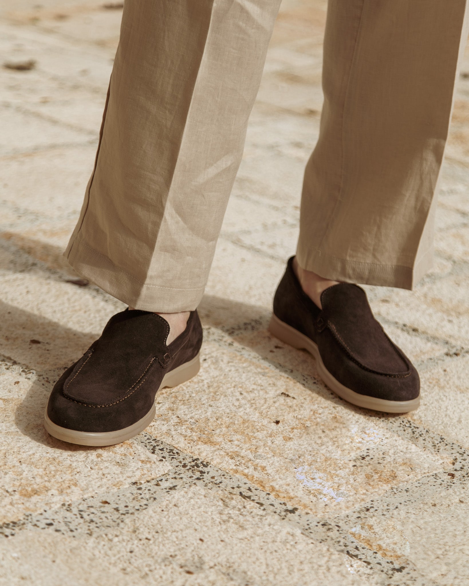 Valeri moccasin in dark brown suede