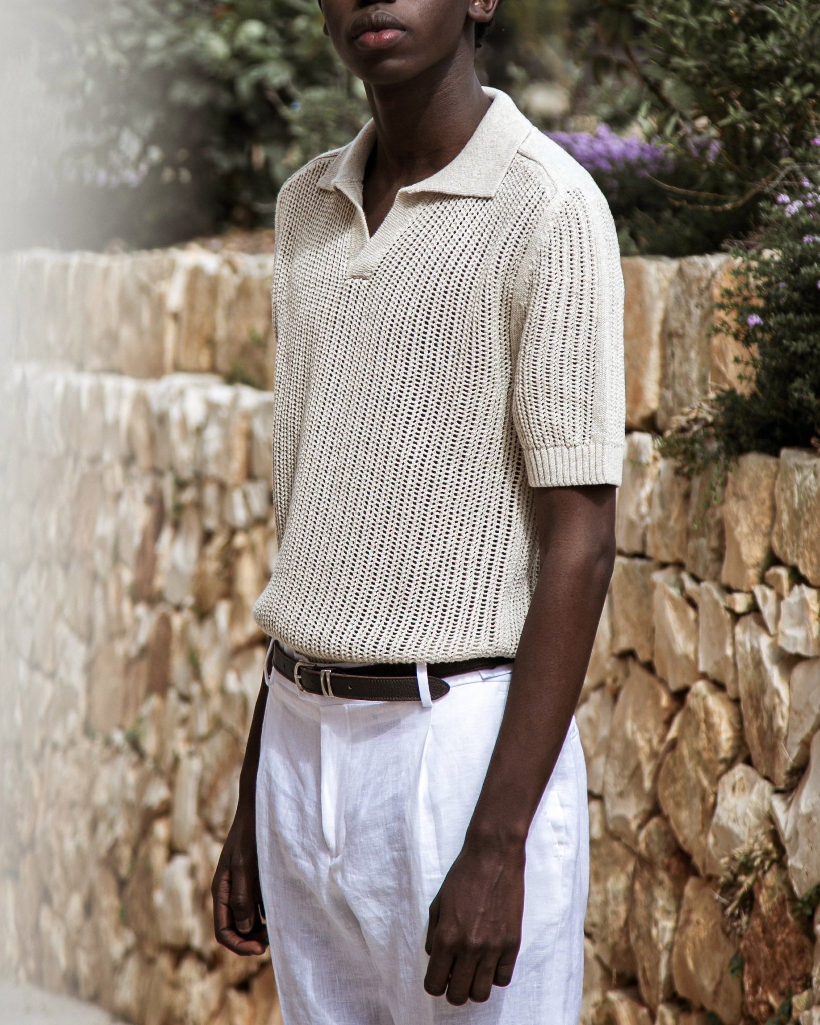 Casper - polo oversize calada beige