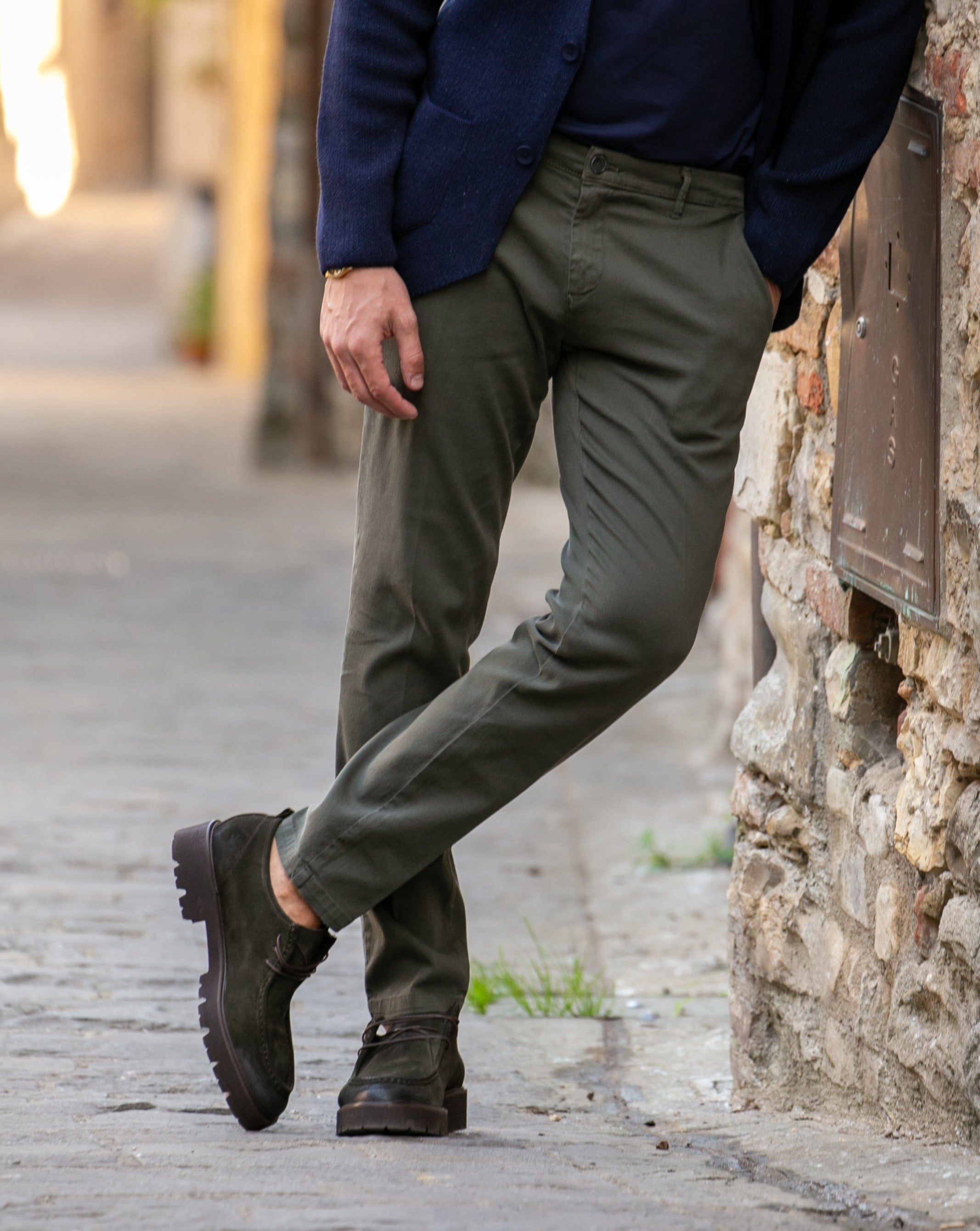 Pantalón Jack de algodón estructurado militar