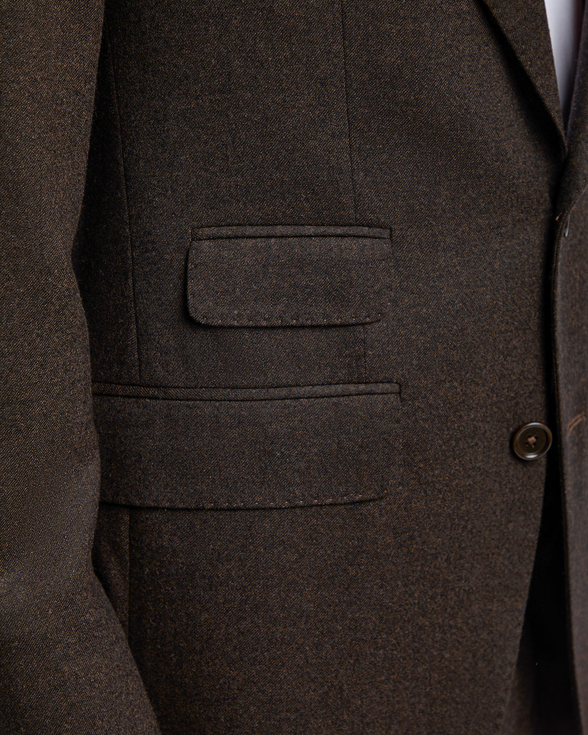 Milano-Jacke aus Rugby-Flanell in Dunkelbraun