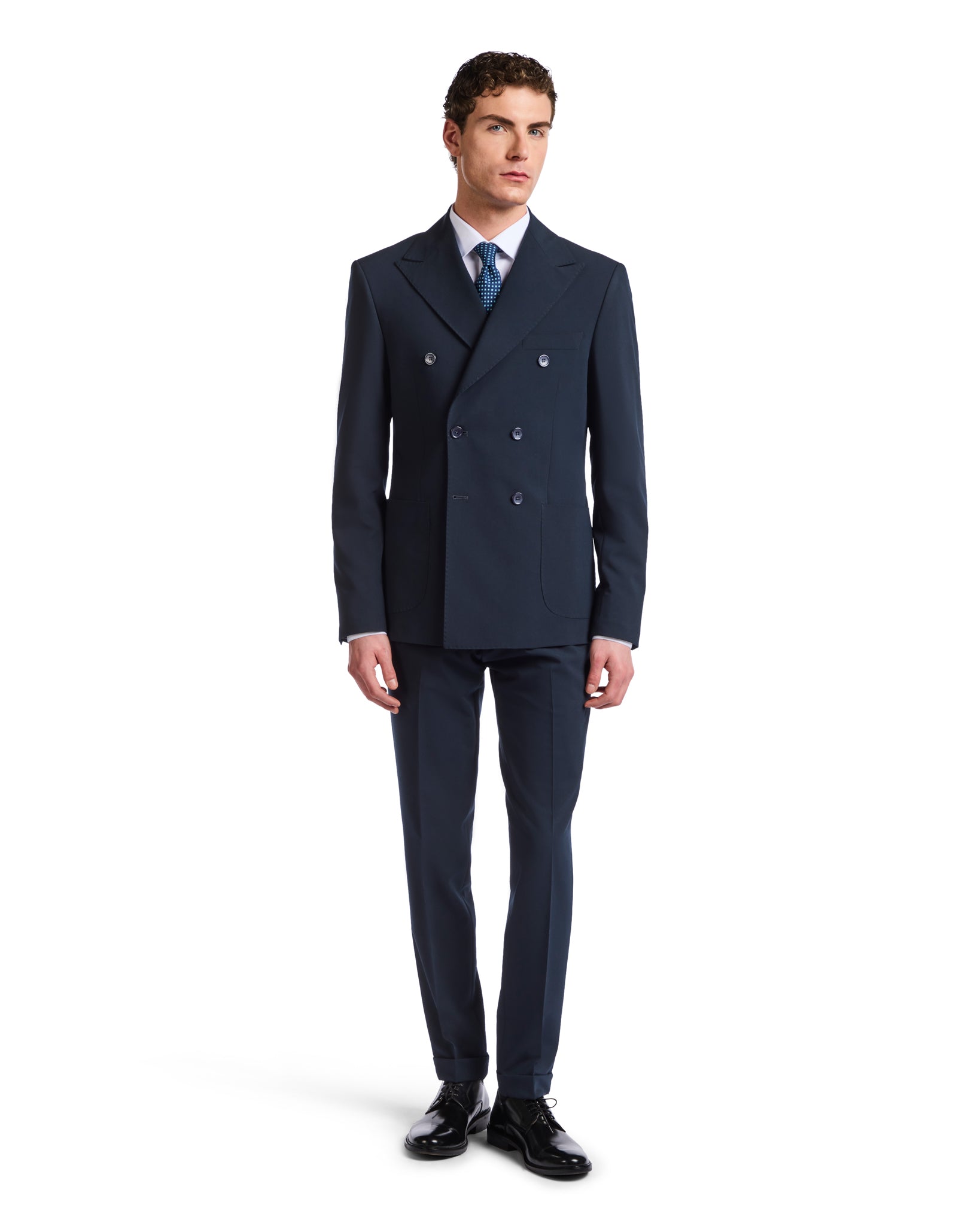 Traje Mónaco cruzado azul oscuro