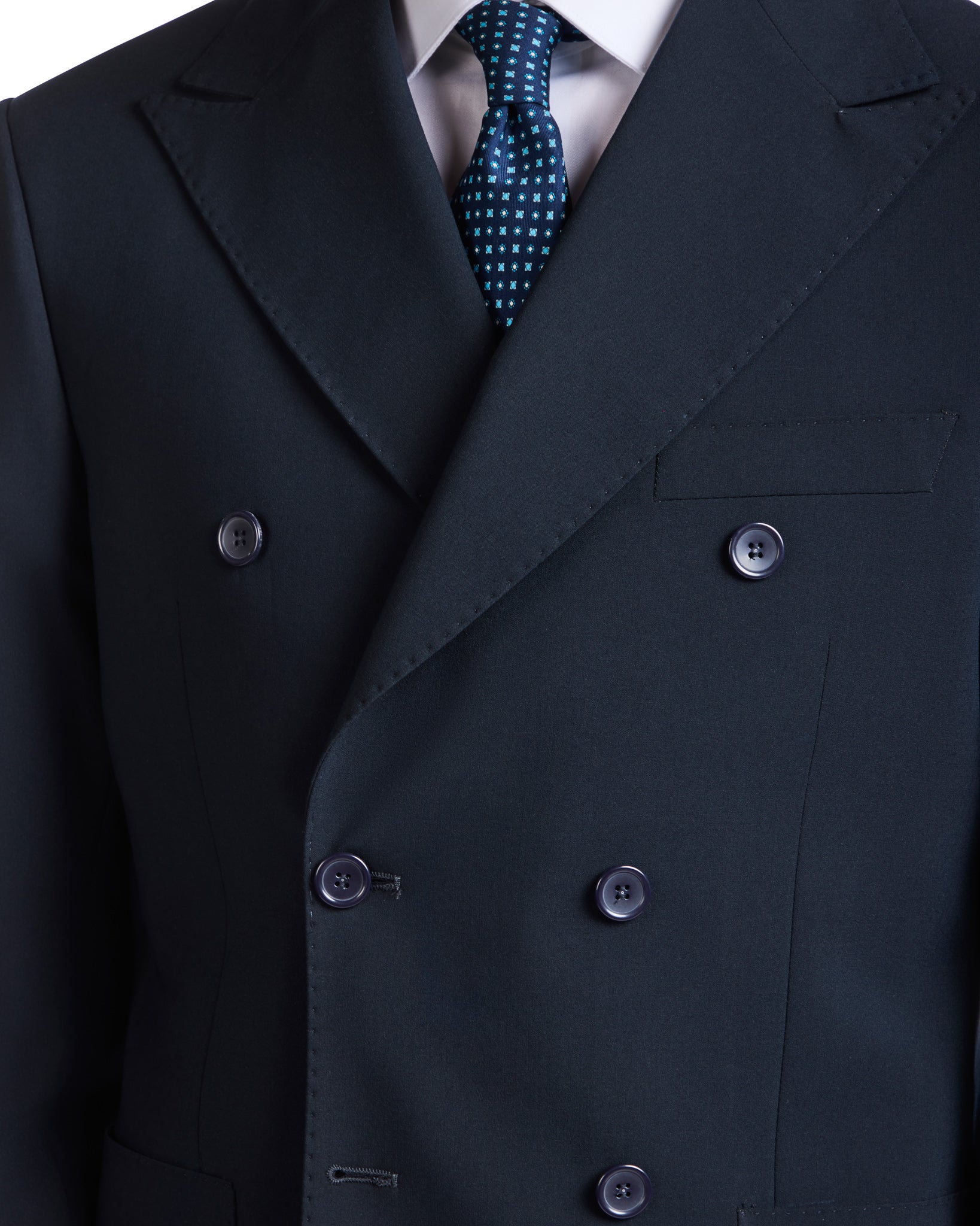 Dark blue double-breasted Monaco suit