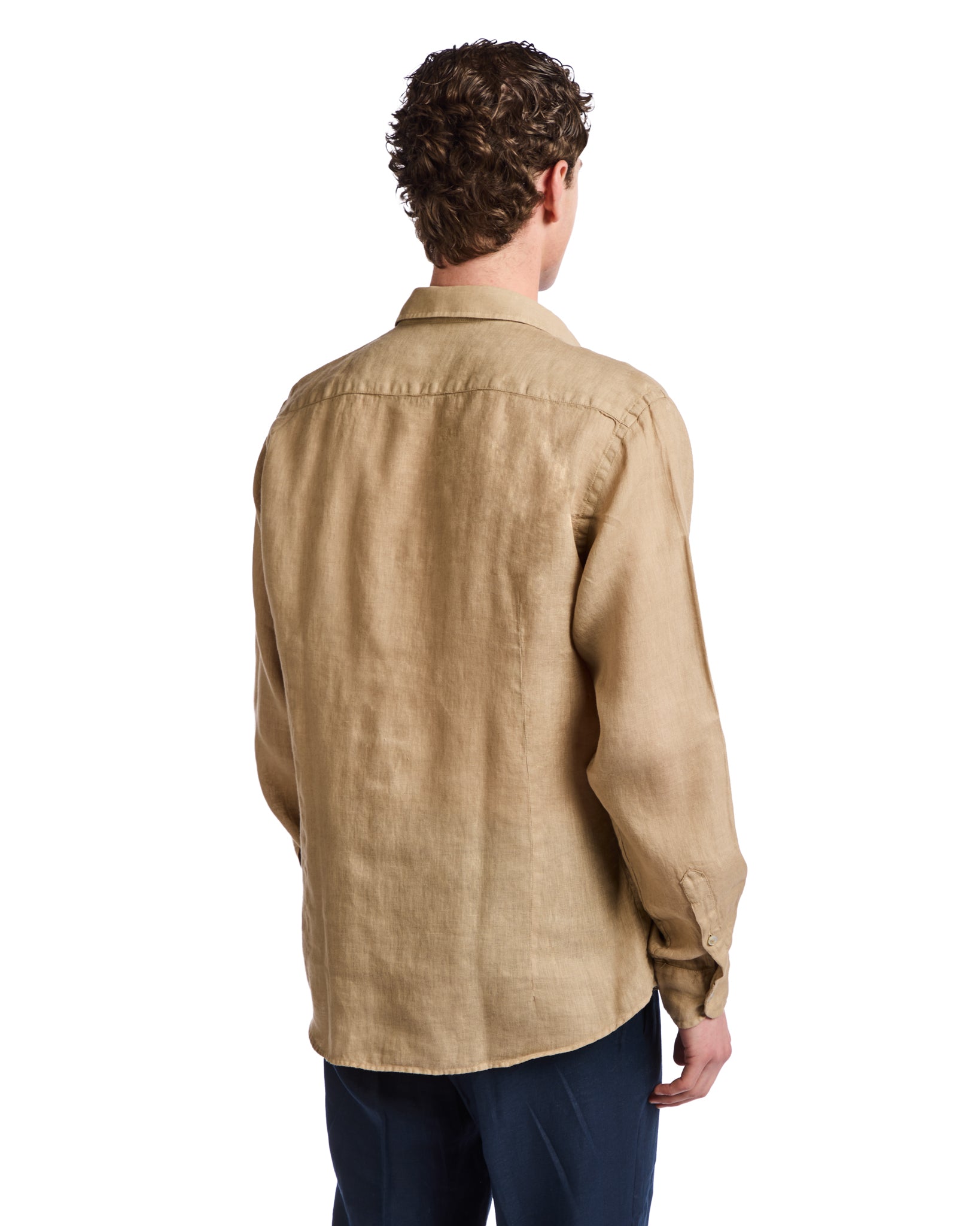 Montecarlo shirt in pure camel linen