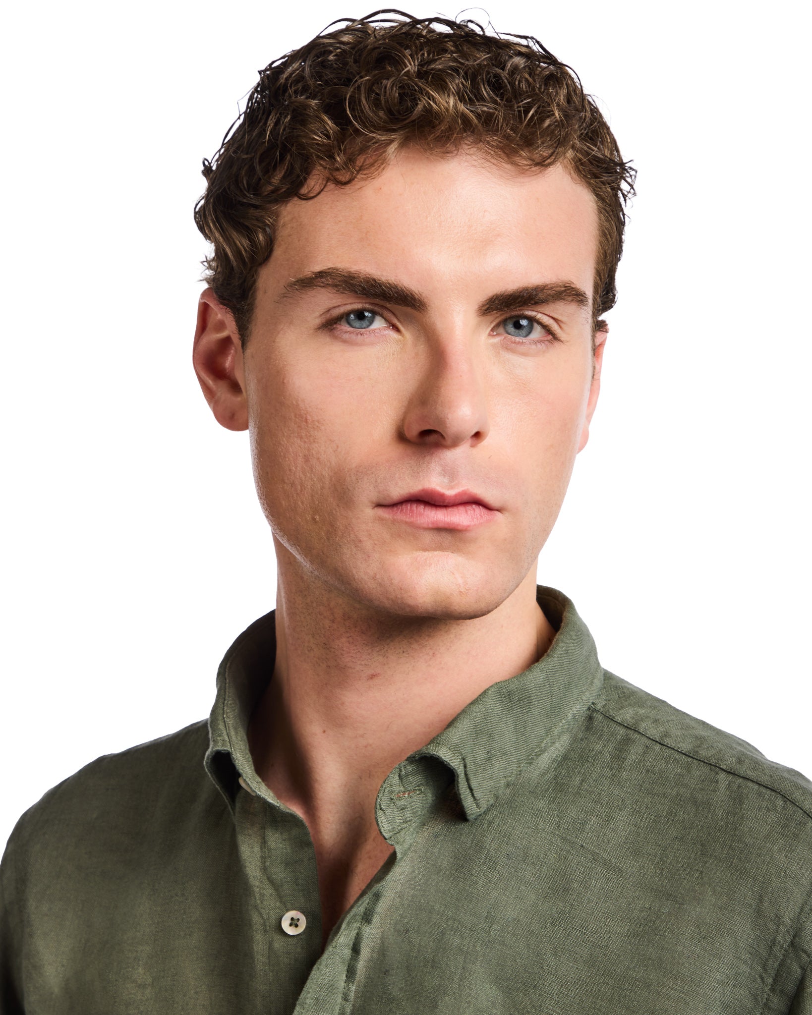 Camisa Montecarlo de lino puro militar