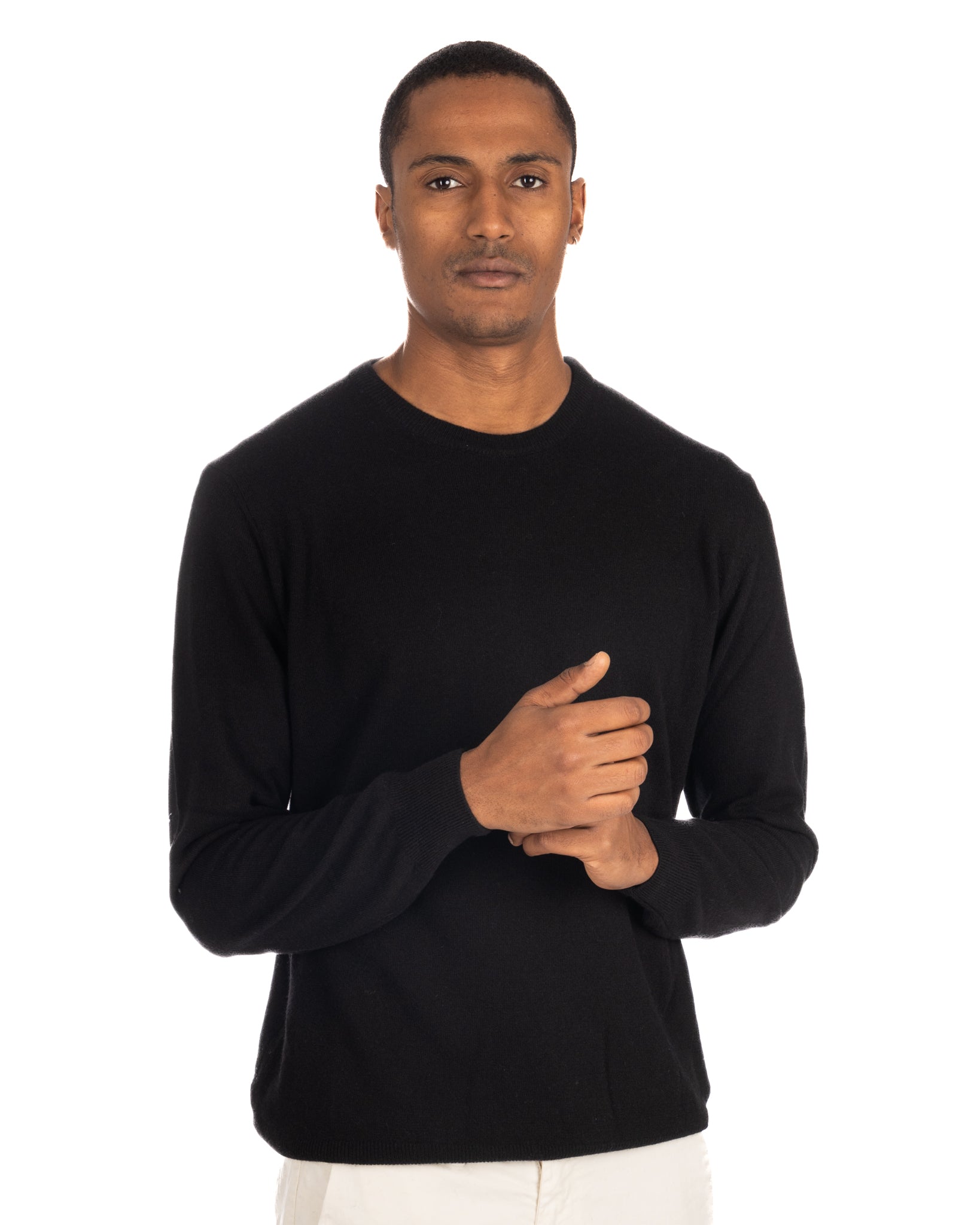 Dustin Crewneck in Black Cashmere Blend