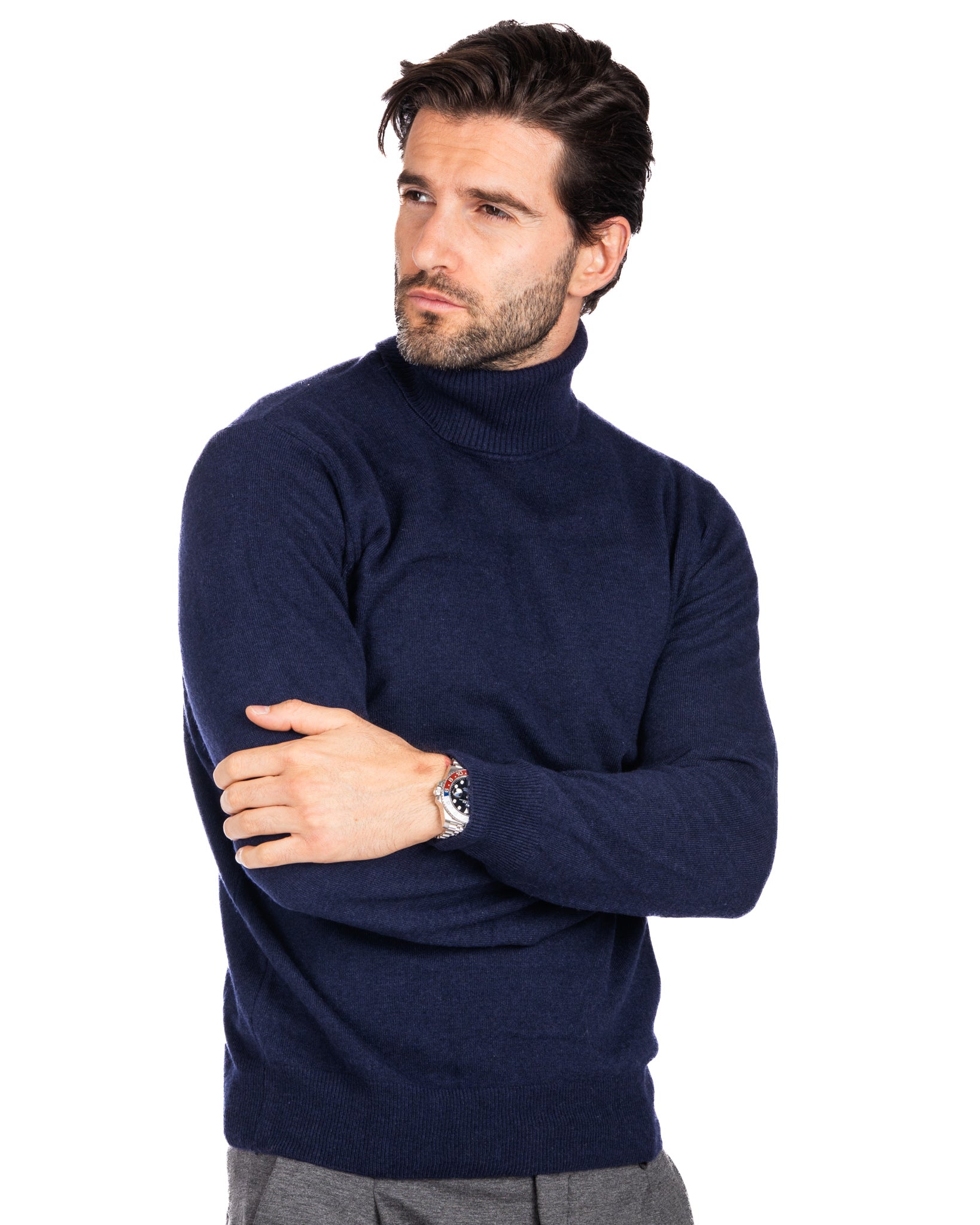 Lee Turtleneck in Blue Cashmere Blend