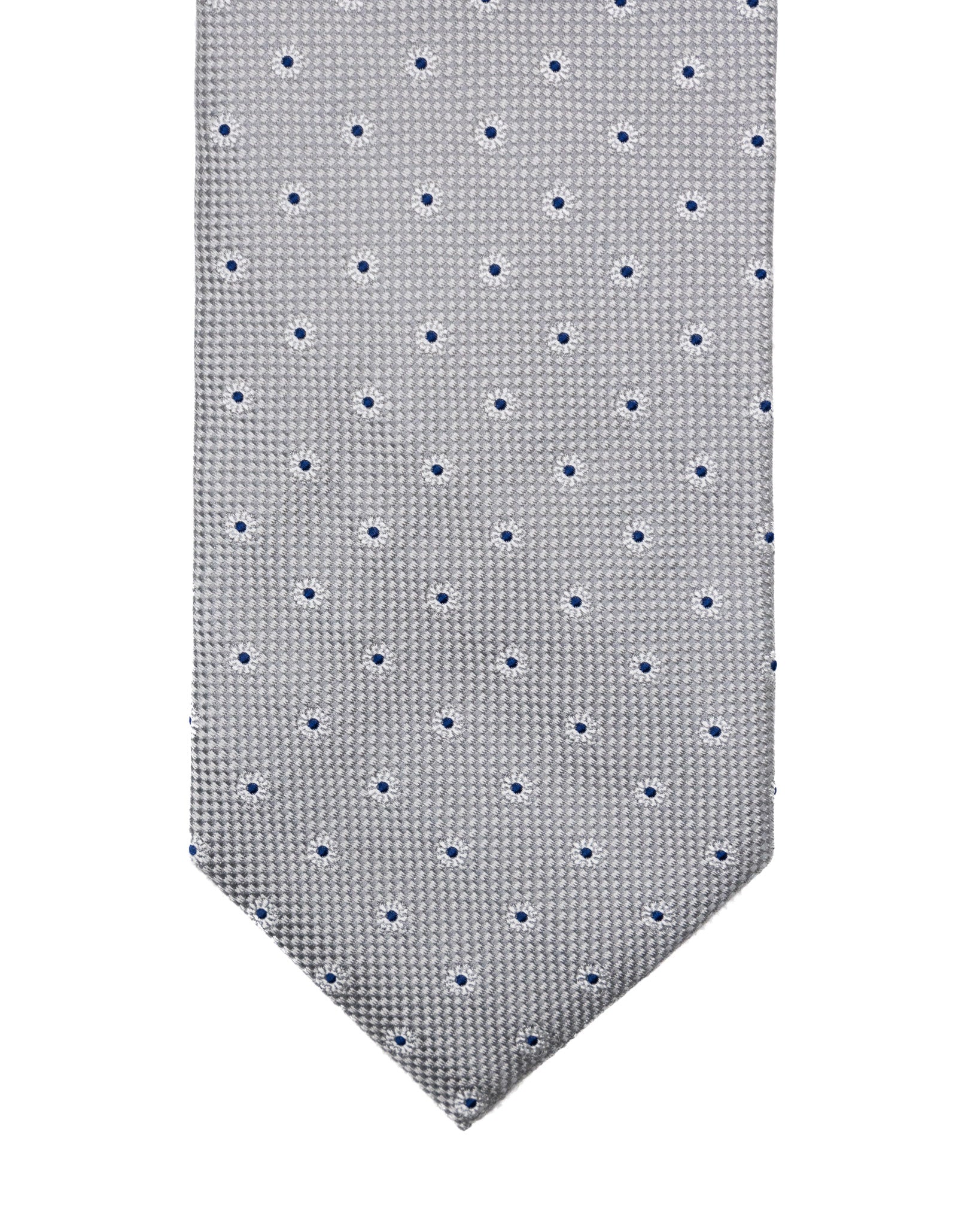 Corbata - de seda gris con dibujos en relieve