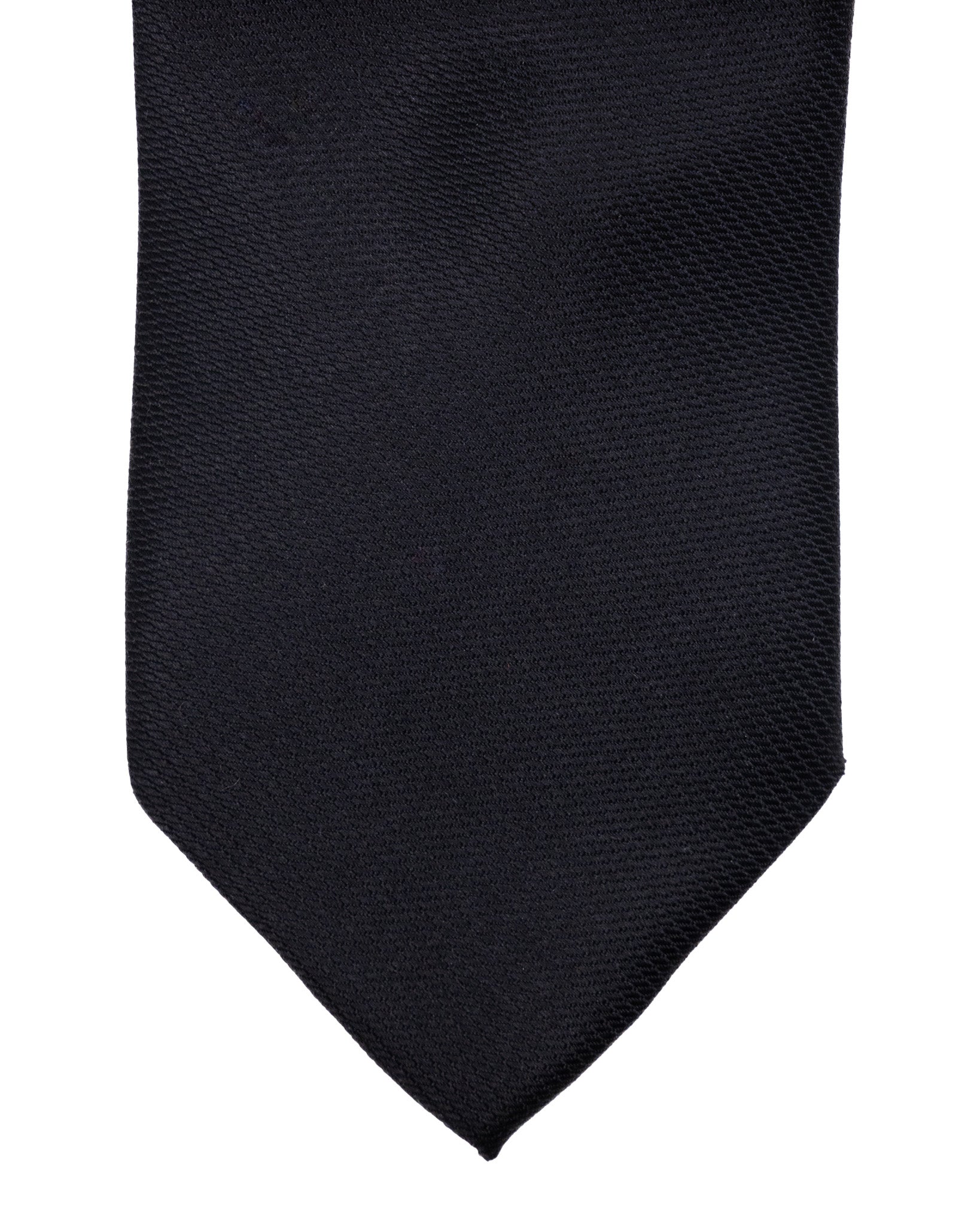 Corbata - de seda texturizada negra