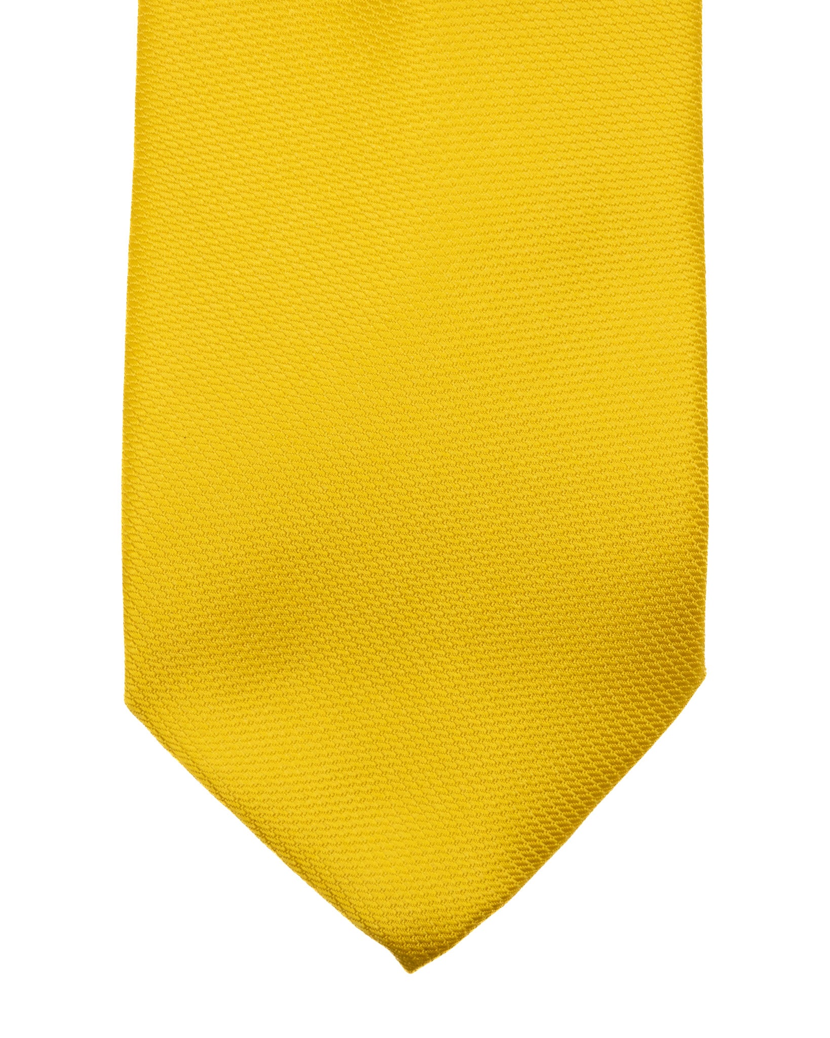 Corbata - en seda armaturada mostaza