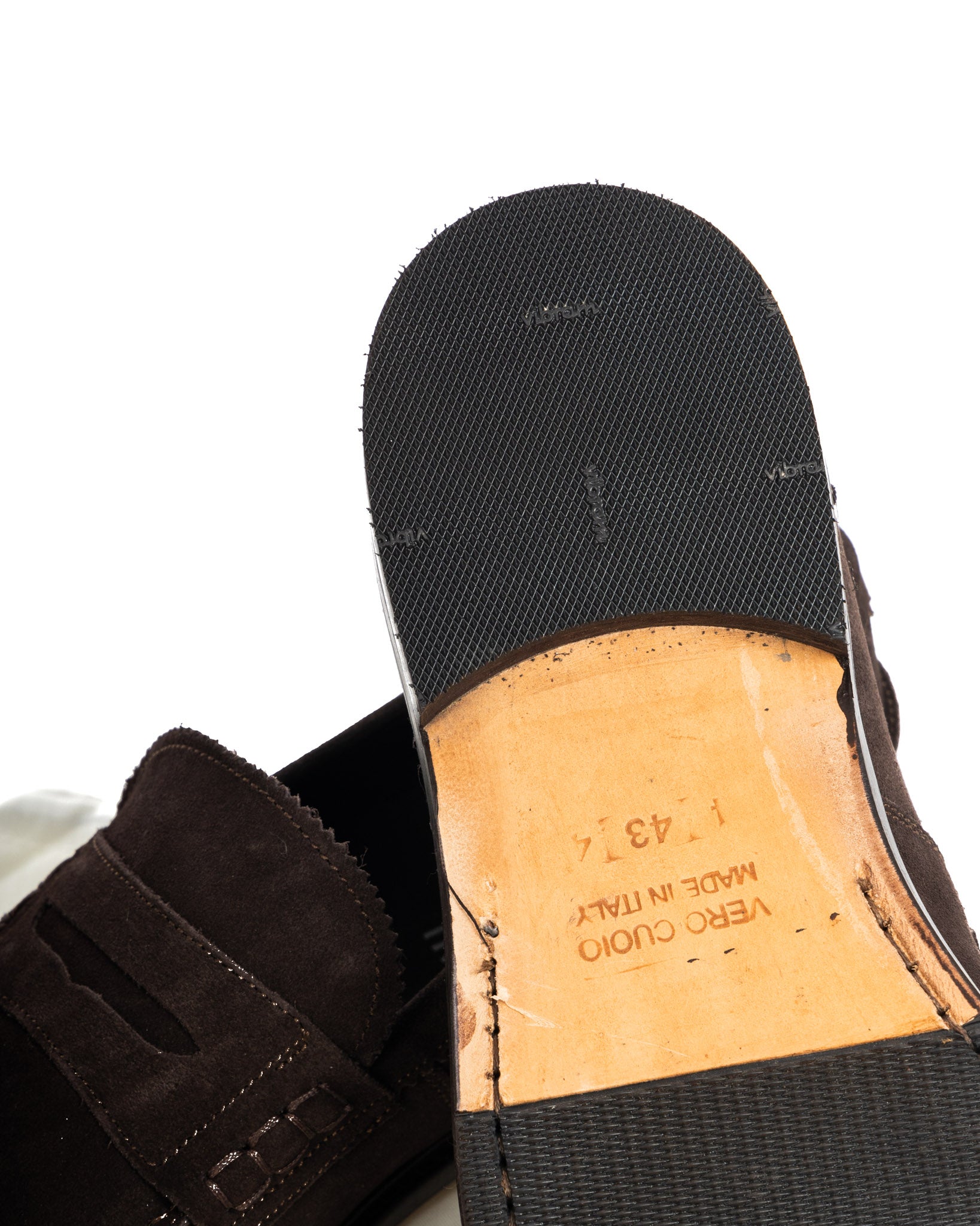 Leonardo - zapato colegial de ante marrón oscuro