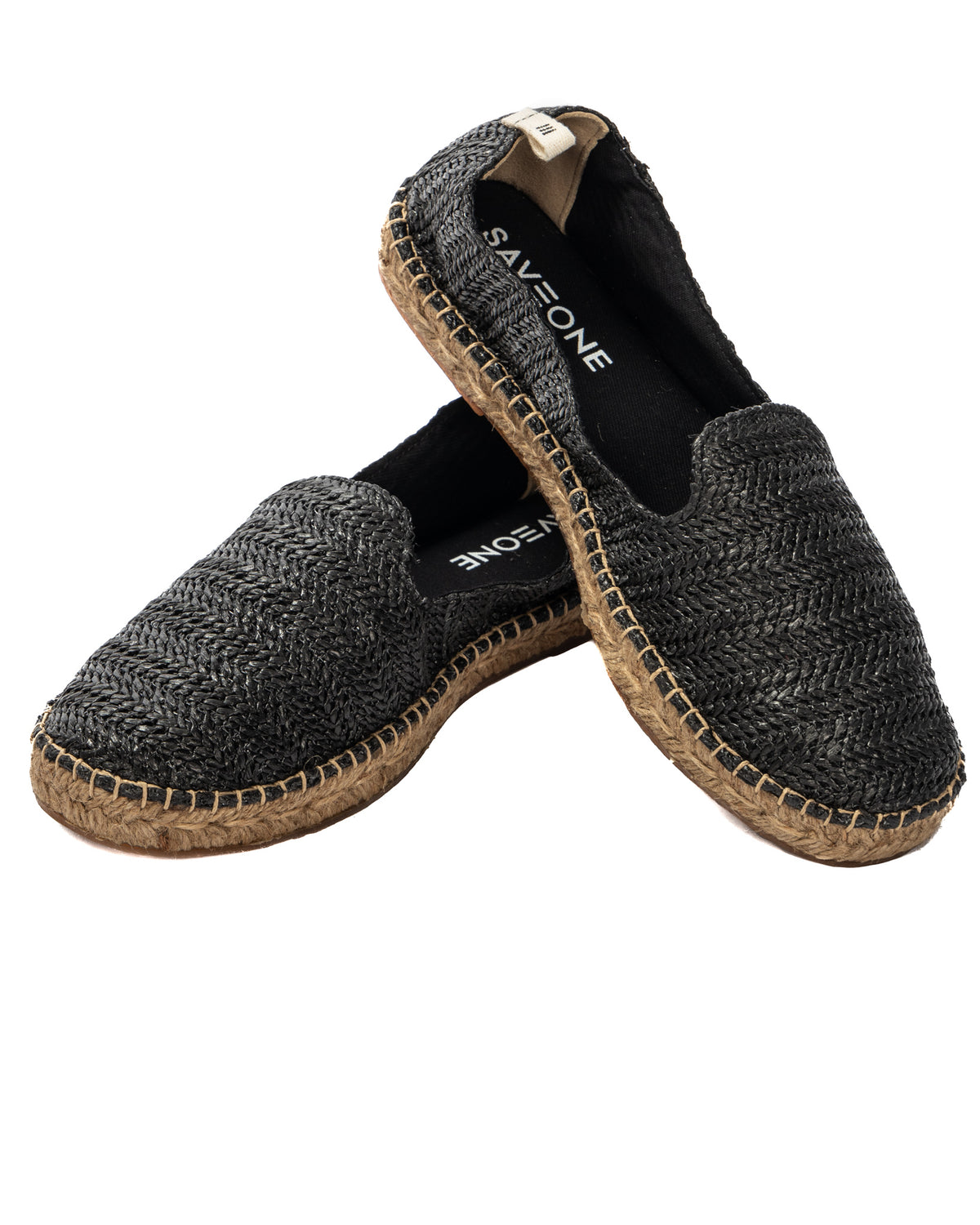 Gallipoli - black raffia espadrilles