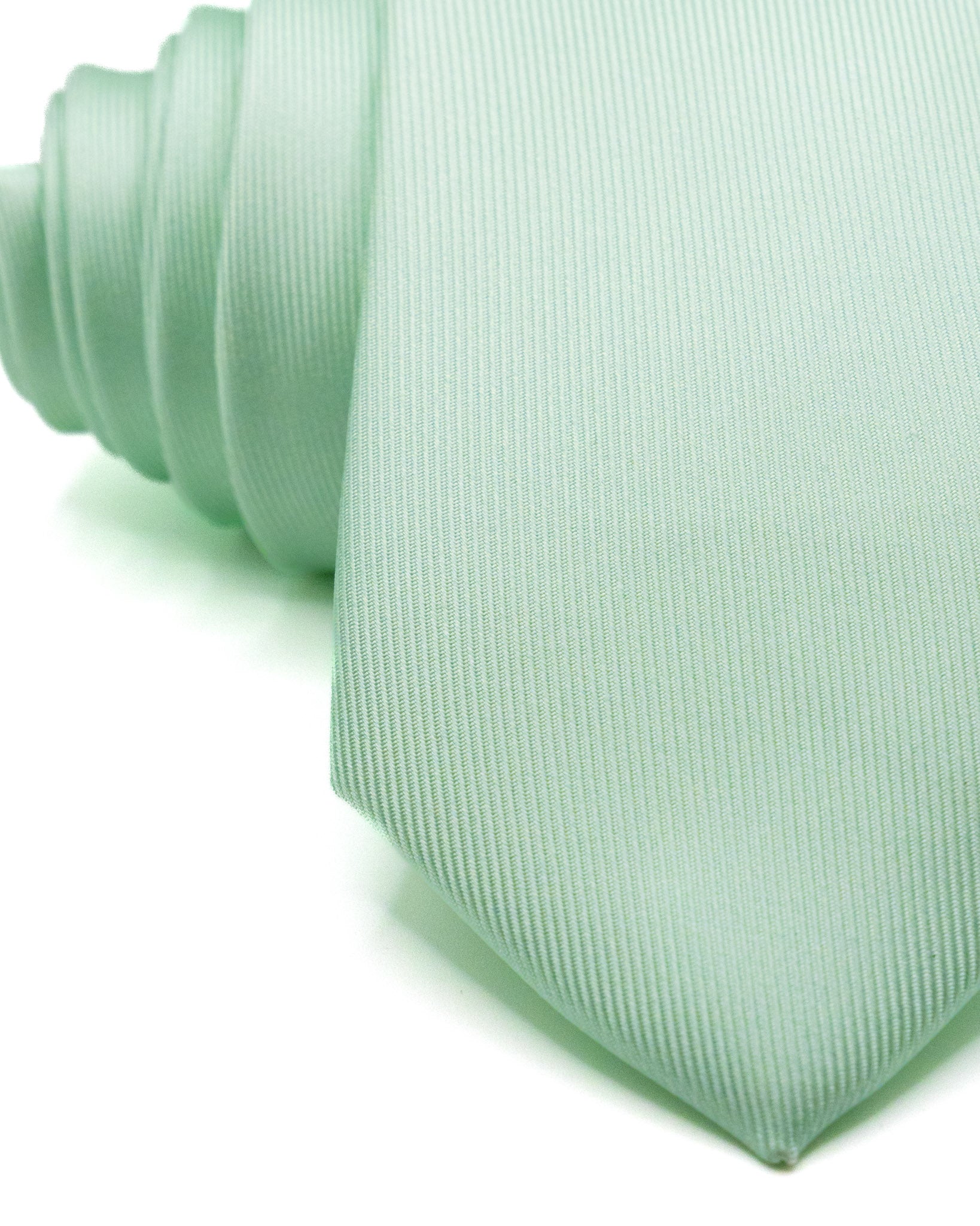 Corbata - de sarga de seda menta