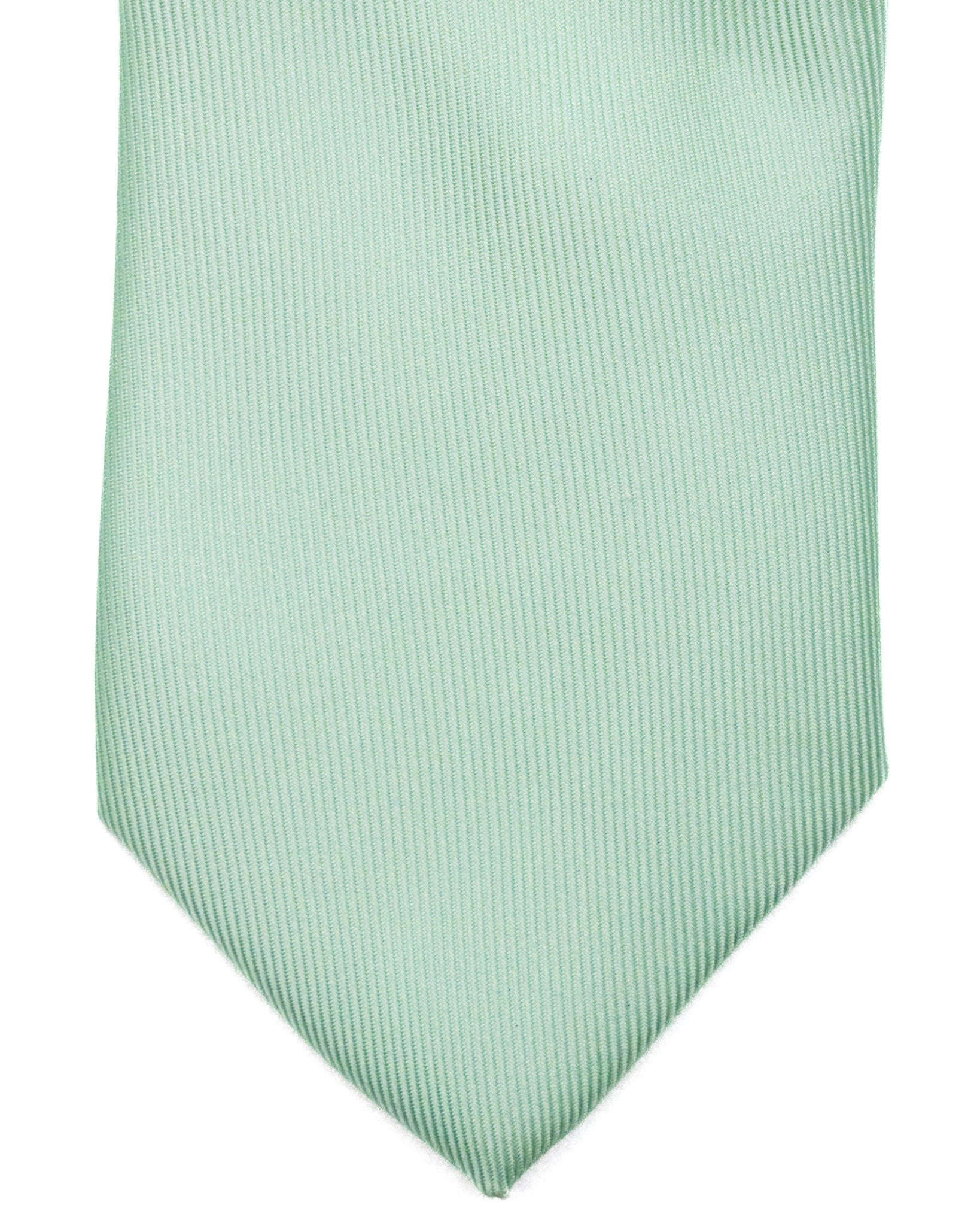 Corbata - de sarga de seda menta