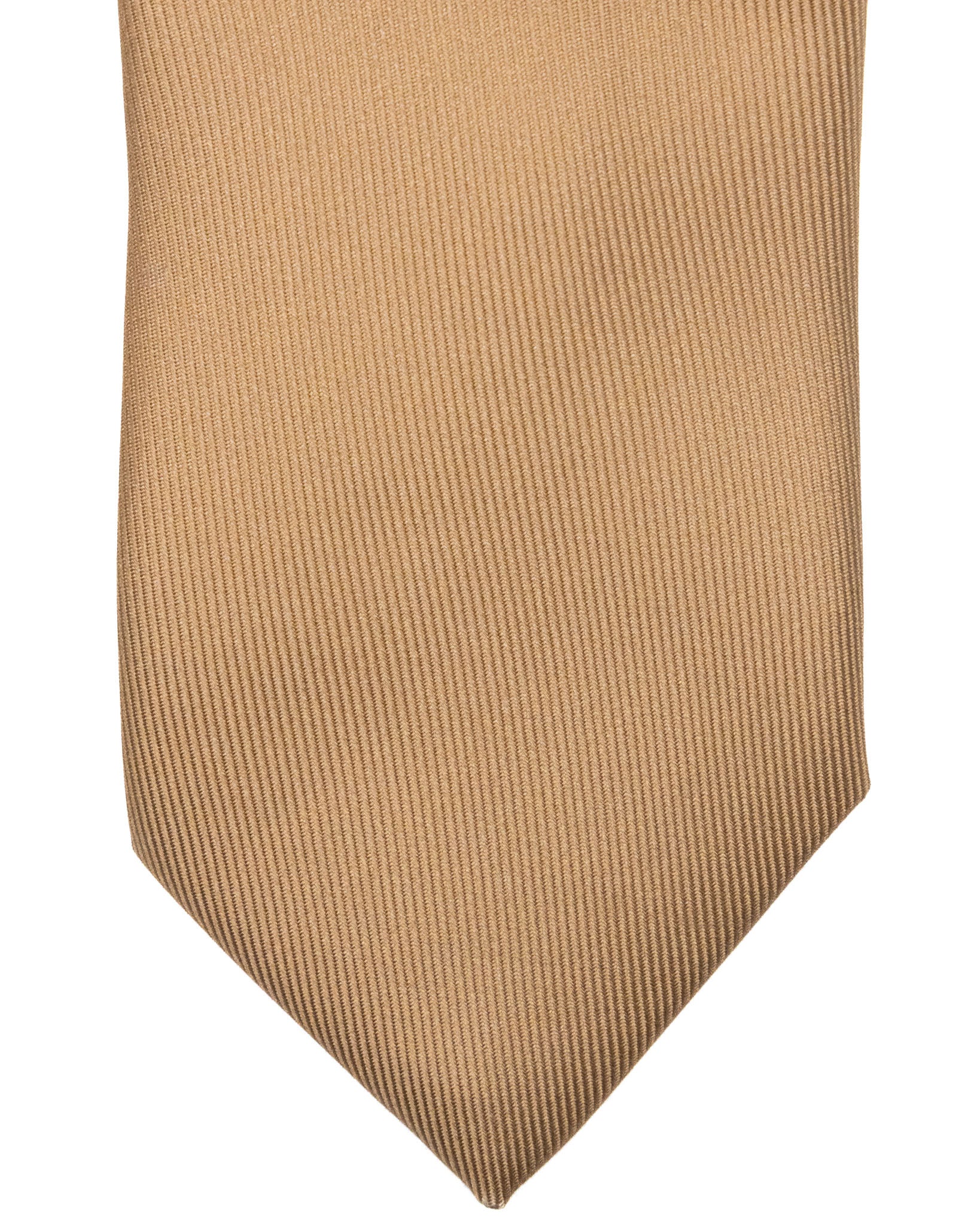 Corbata - de sarga de seda color avellana