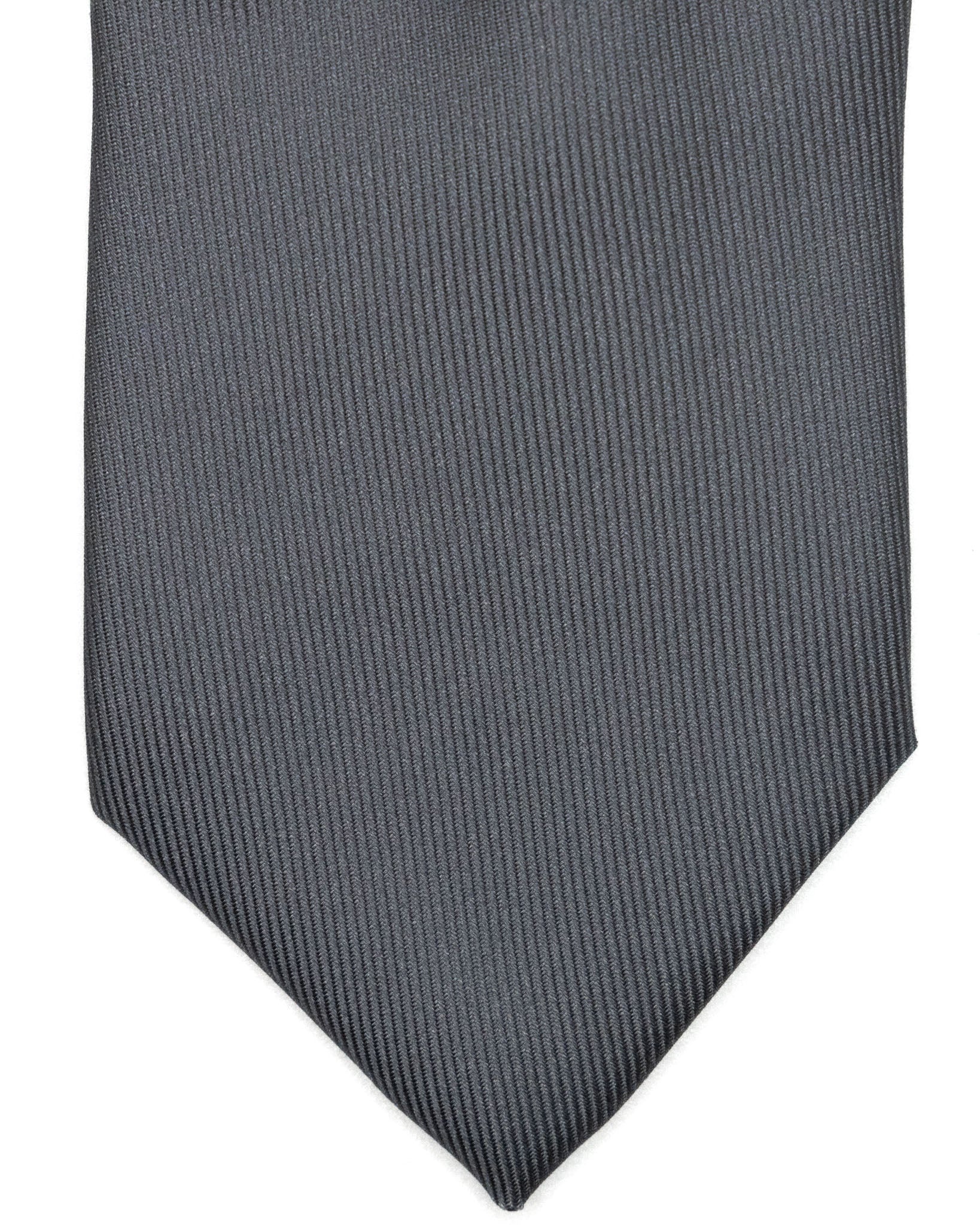 Corbata - de sarga de seda antracita