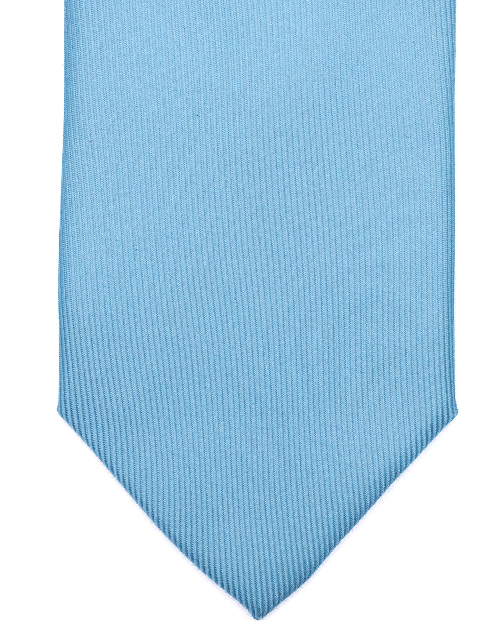 Corbata - de sarga de seda azul cielo