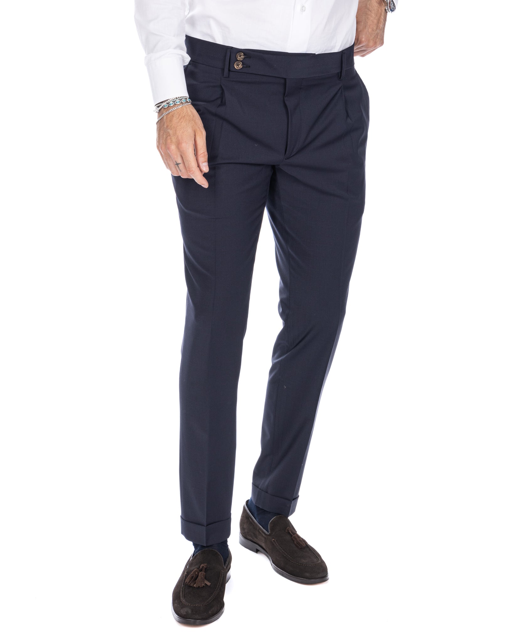 Queens - pantalón azul de lana
