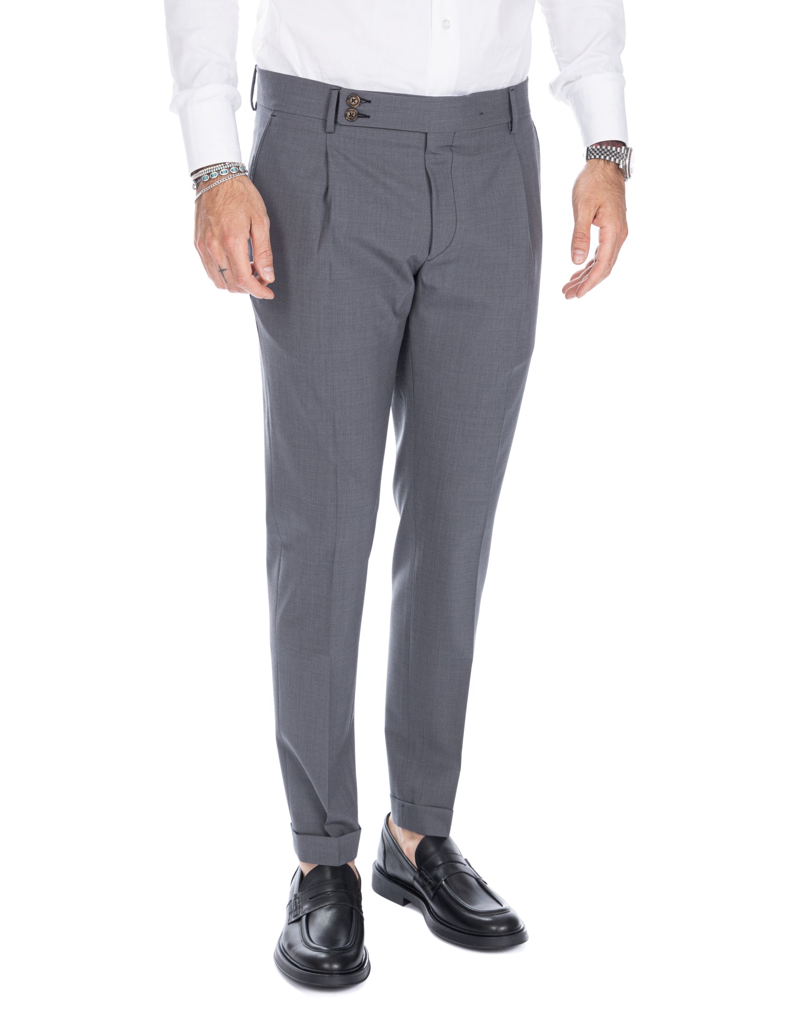 Queens - pantalón gris de lana