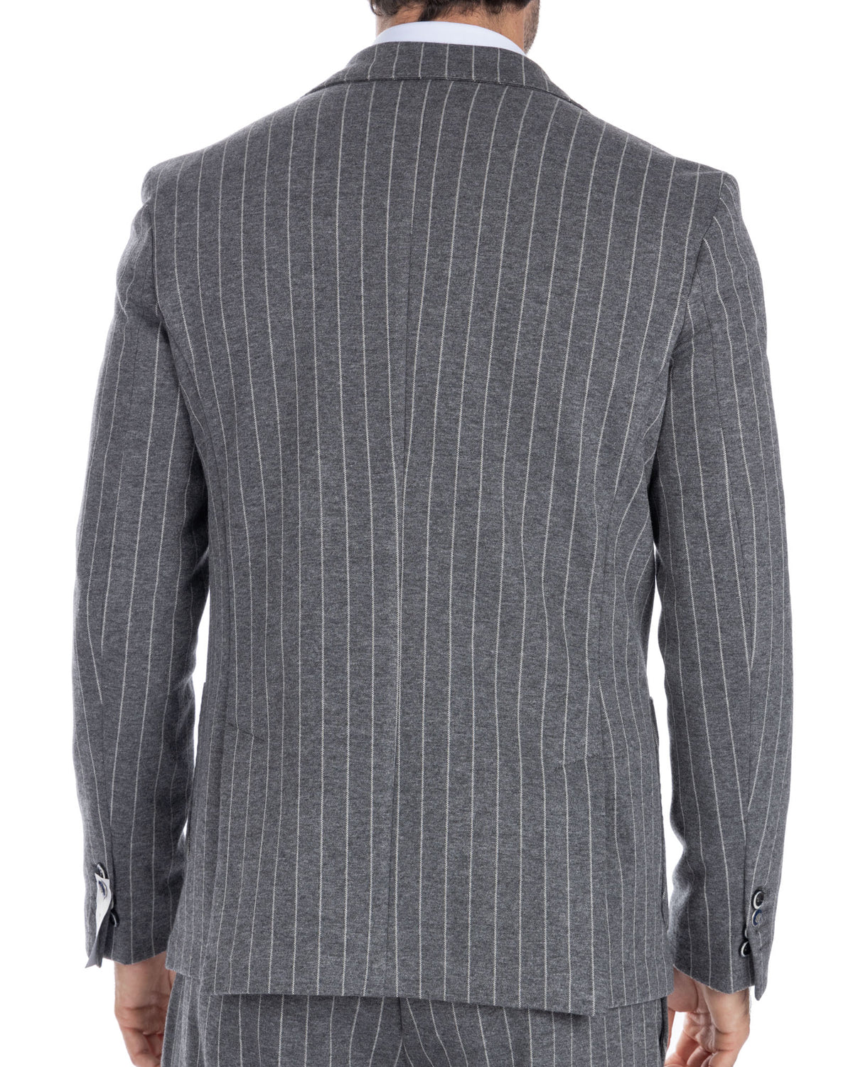 Raphael - single breasted grey pinstripe jacket