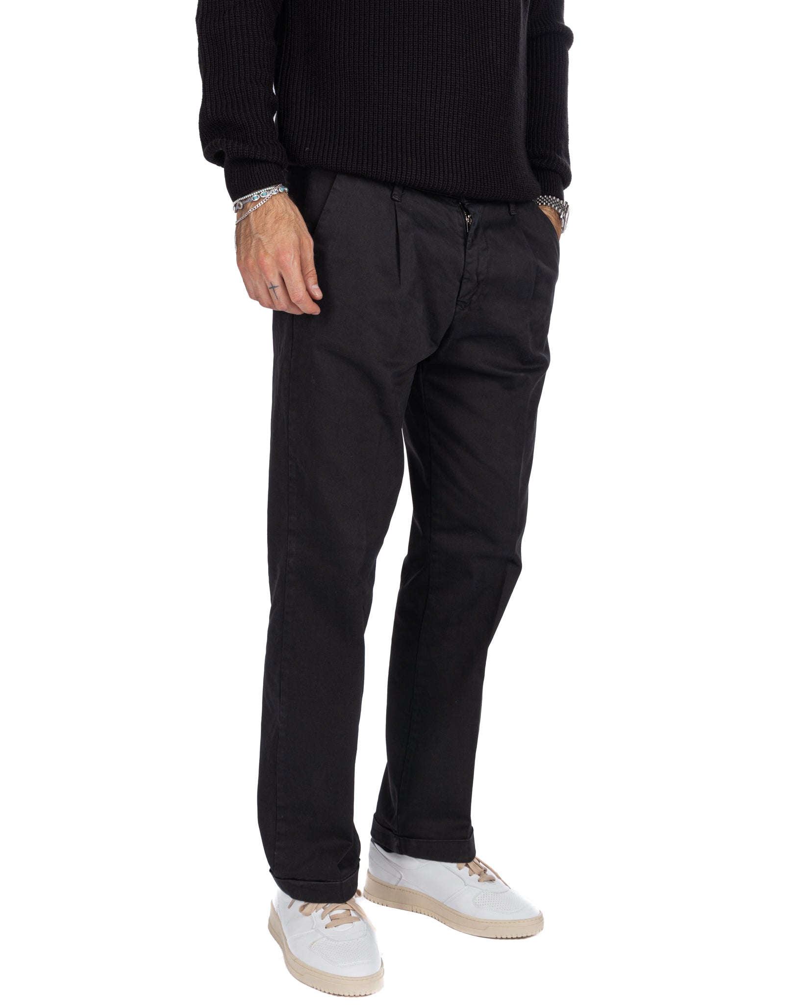 Pantalón Sean de algodón negro
