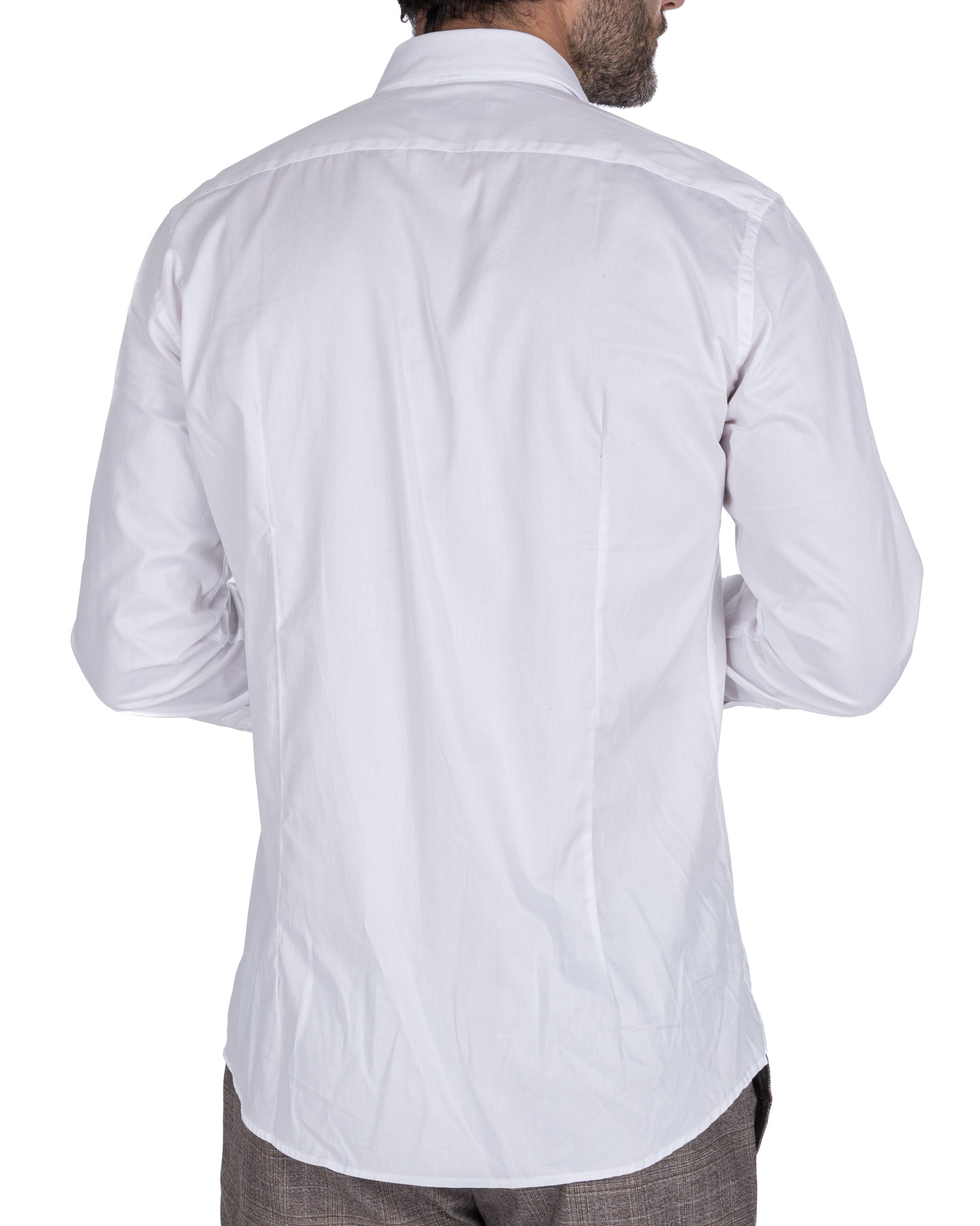 Camisa Desert blanca en sarga de algodón