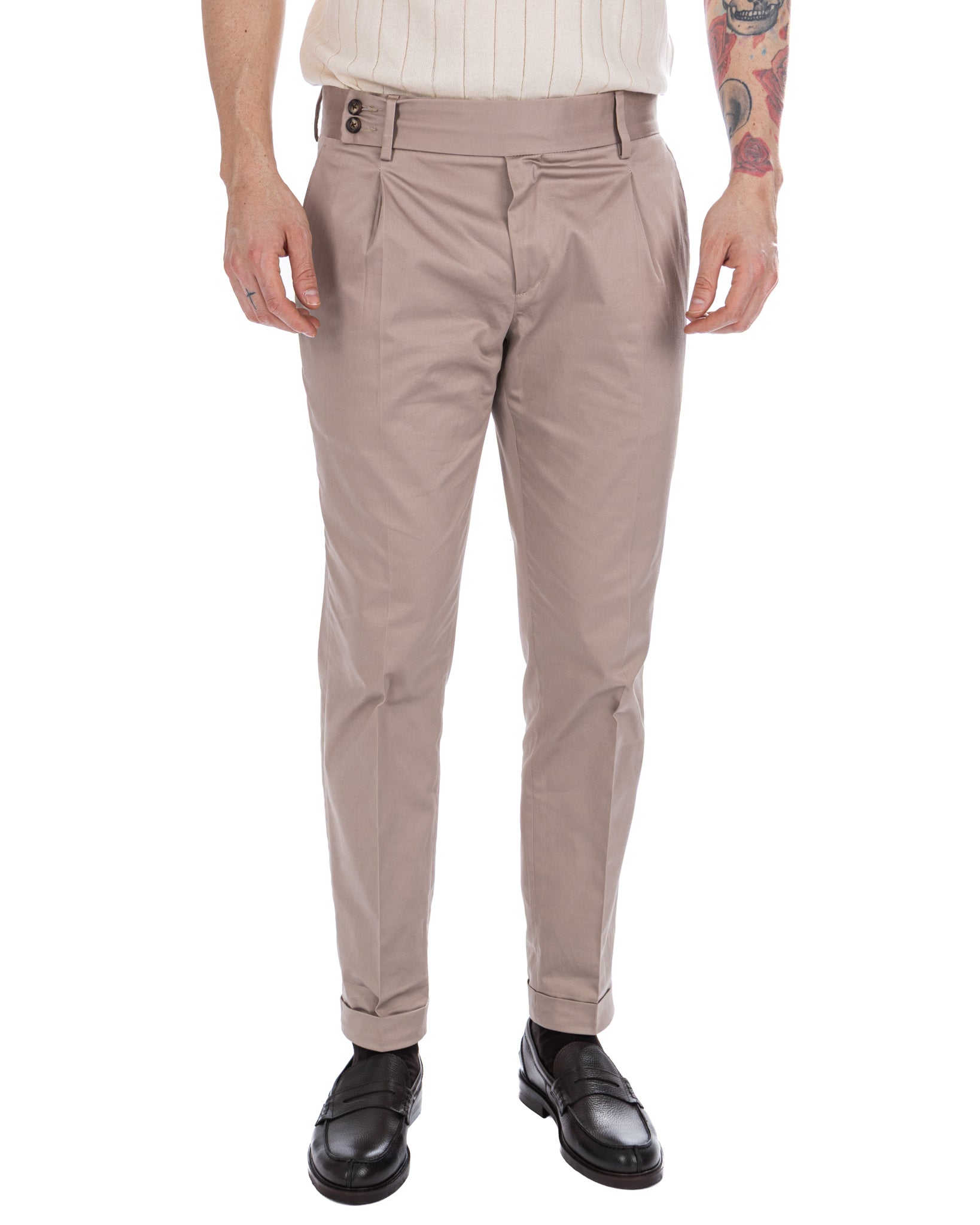 Marcel - pantalón de algodón en color crudo