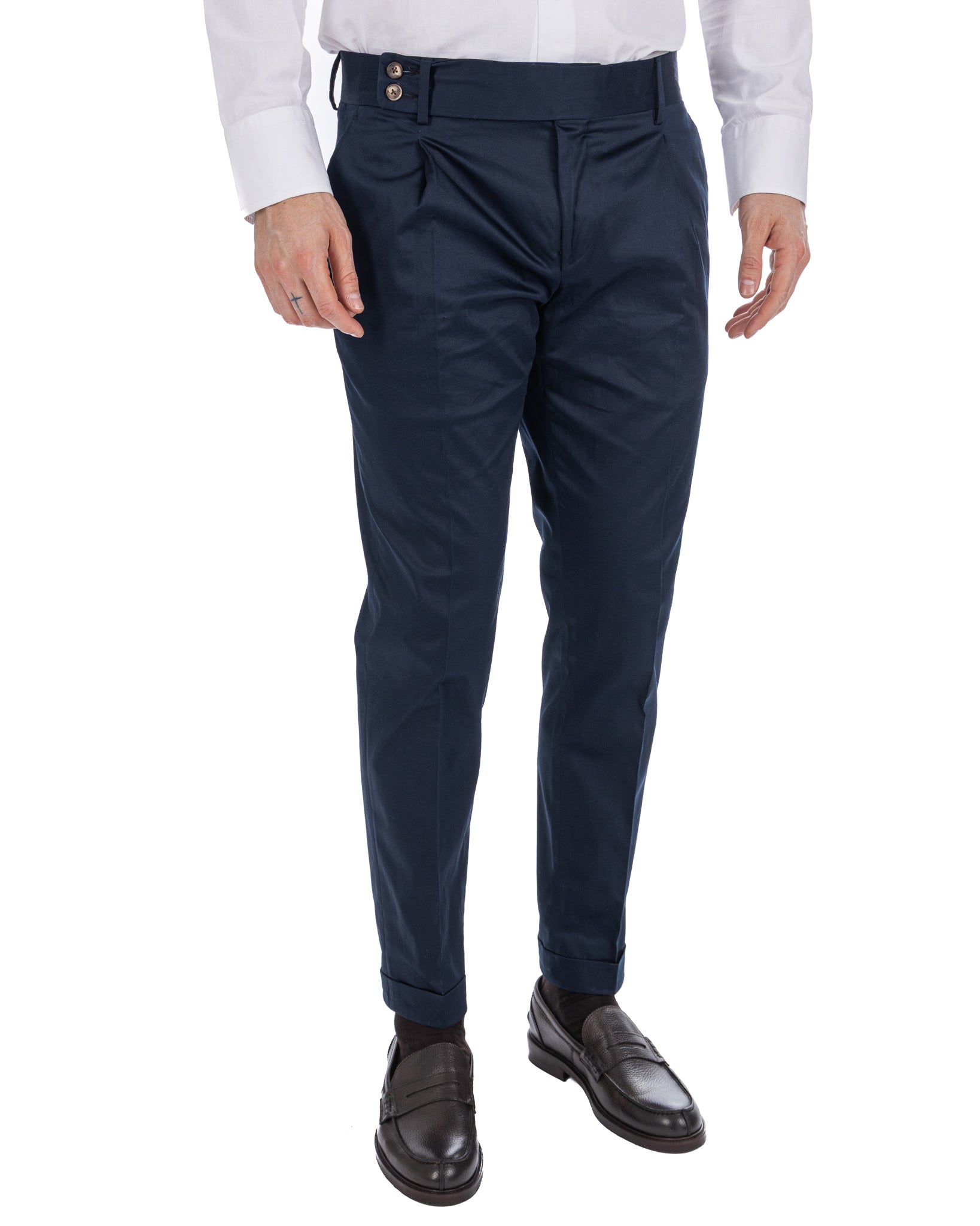 Marcel - pantalón de algodón azul