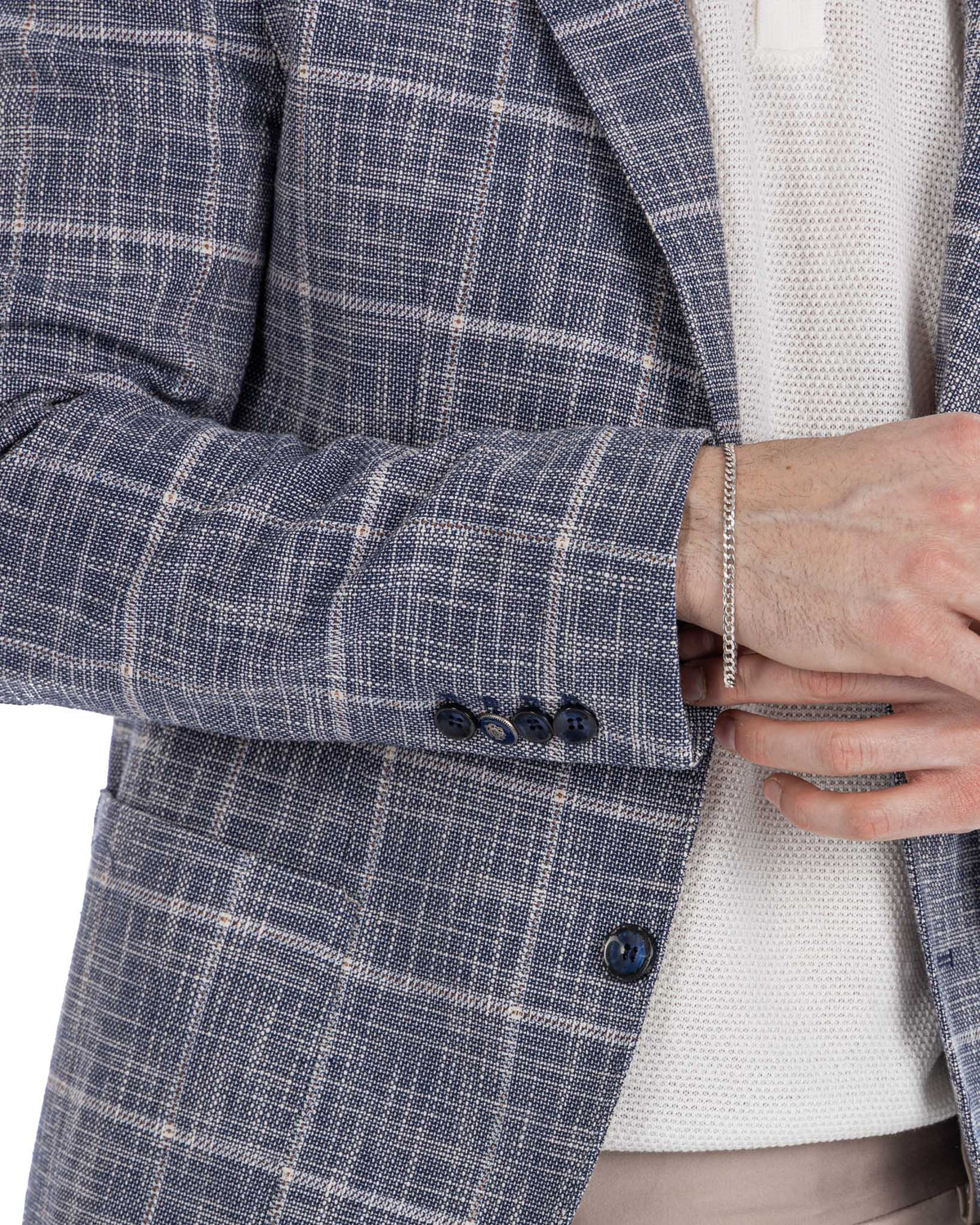 Sitka - Single Breasted Blue Check Jacket