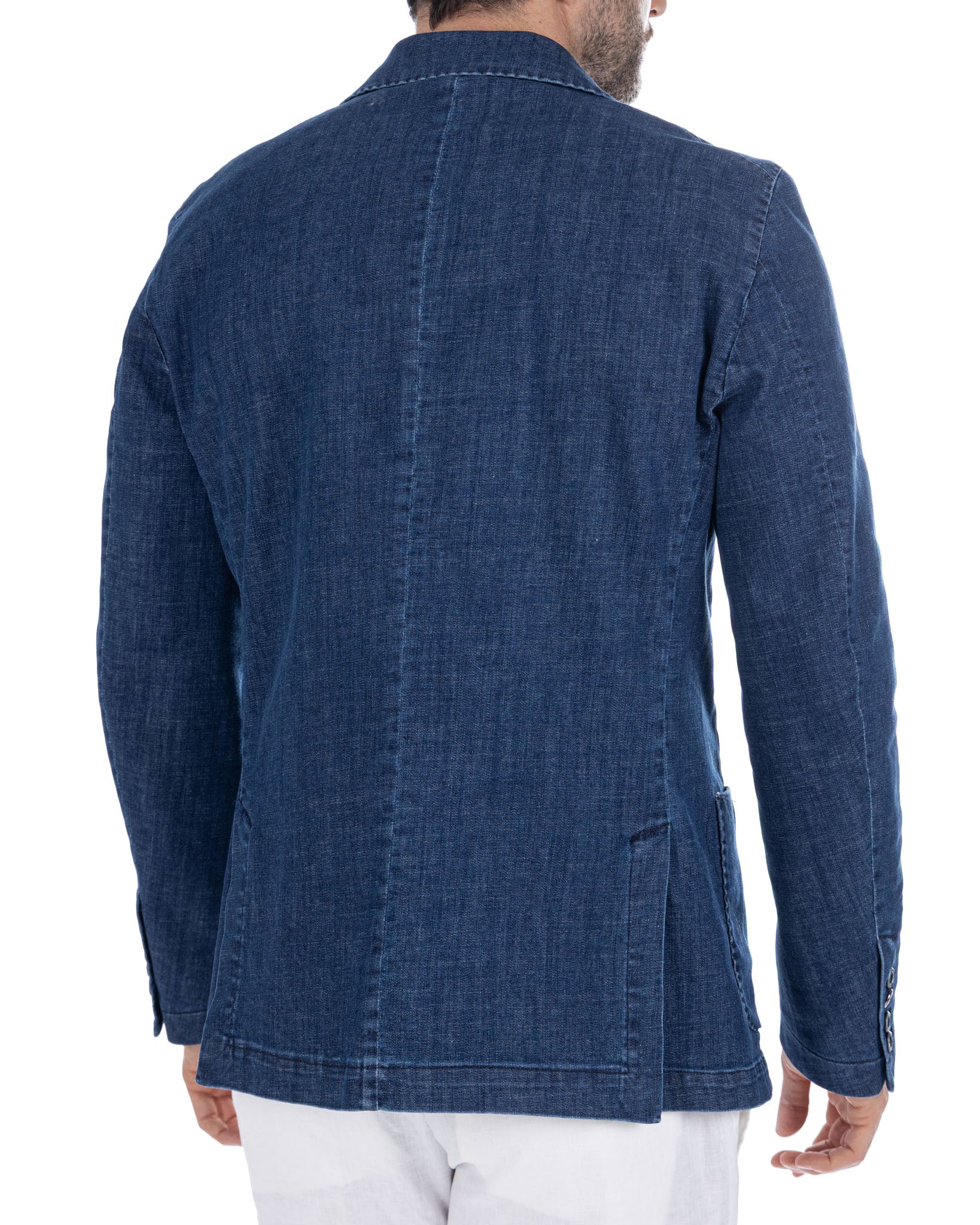 Single-breasted Spello jacket in light denim