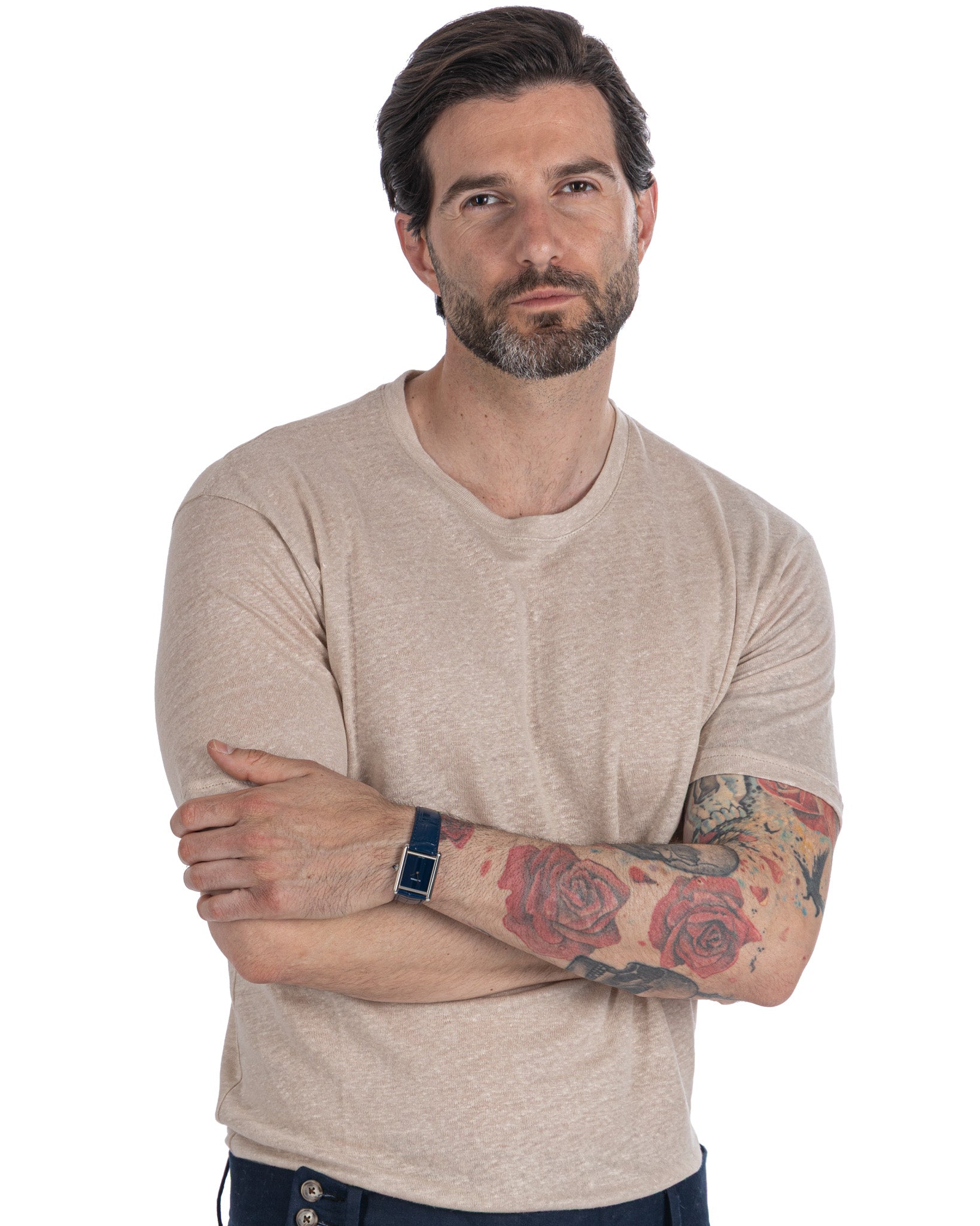 Camiseta Felix de puro lino beige