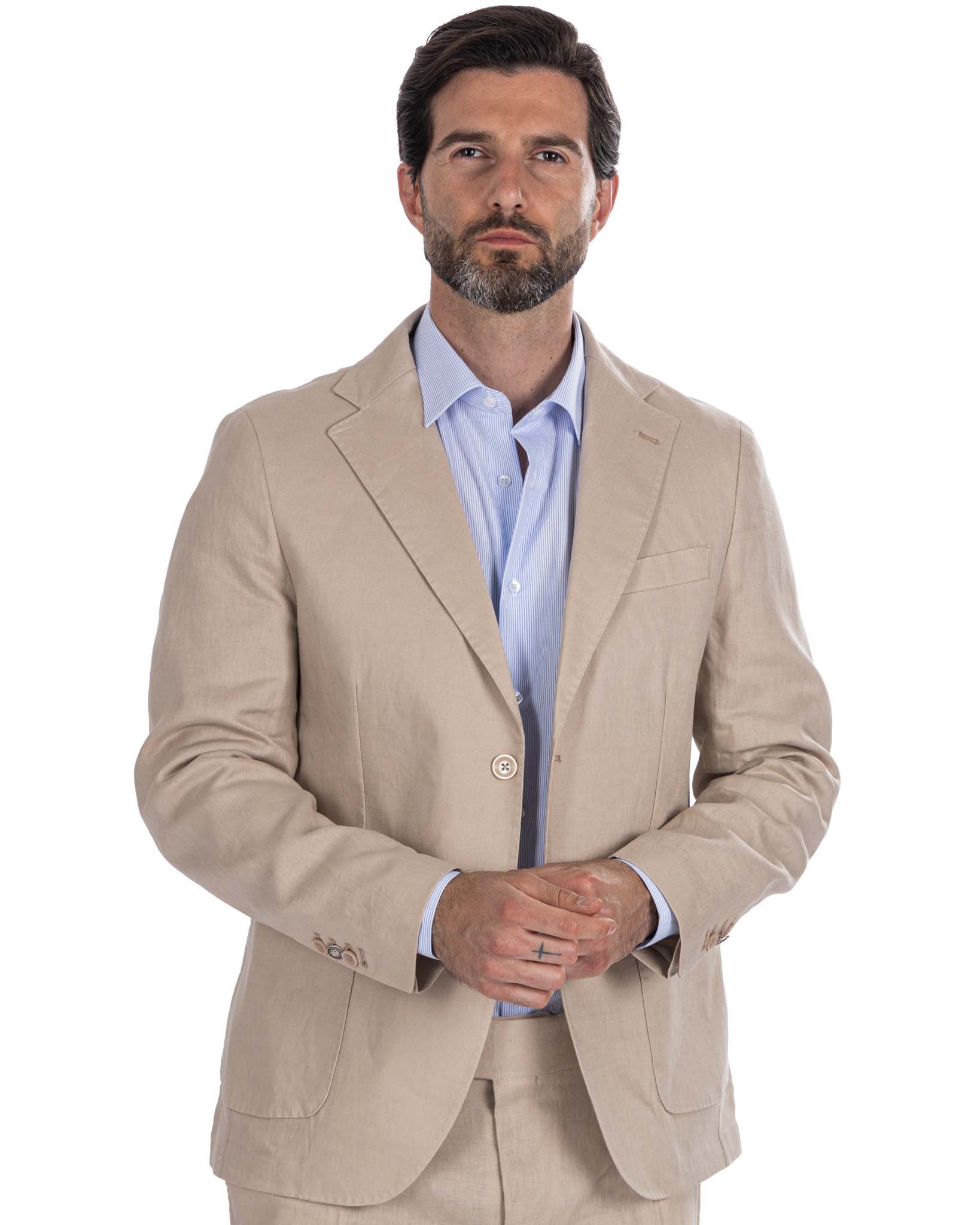 Chaqueta Narni 100% lino color crudo