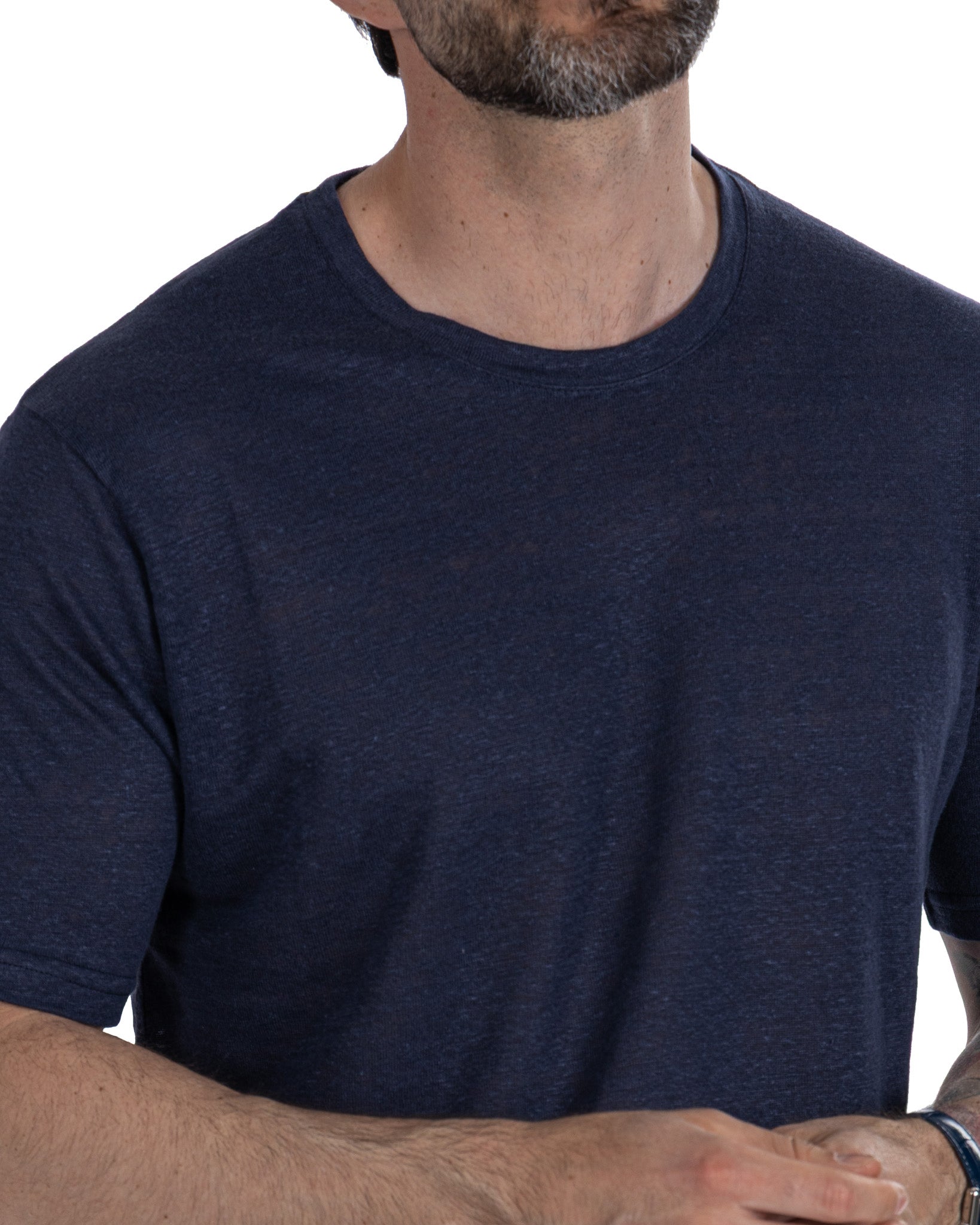 Camiseta de lino puro Felix azul