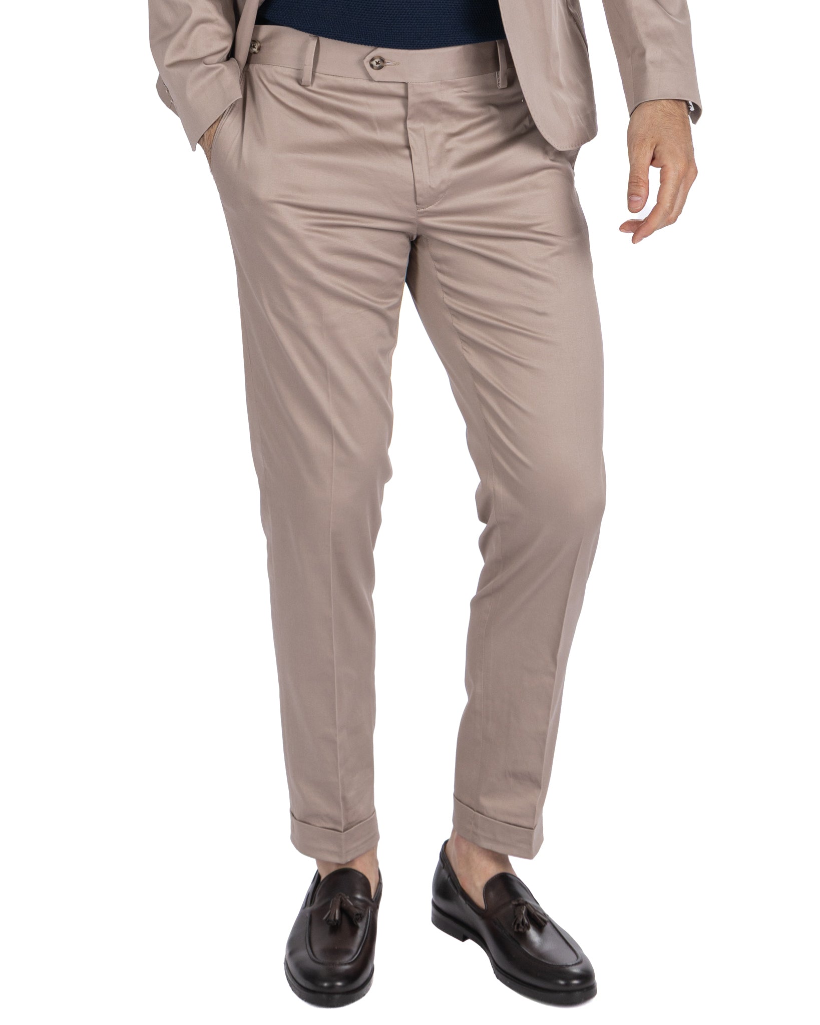 Laurence - pantalón de algodón en color soga