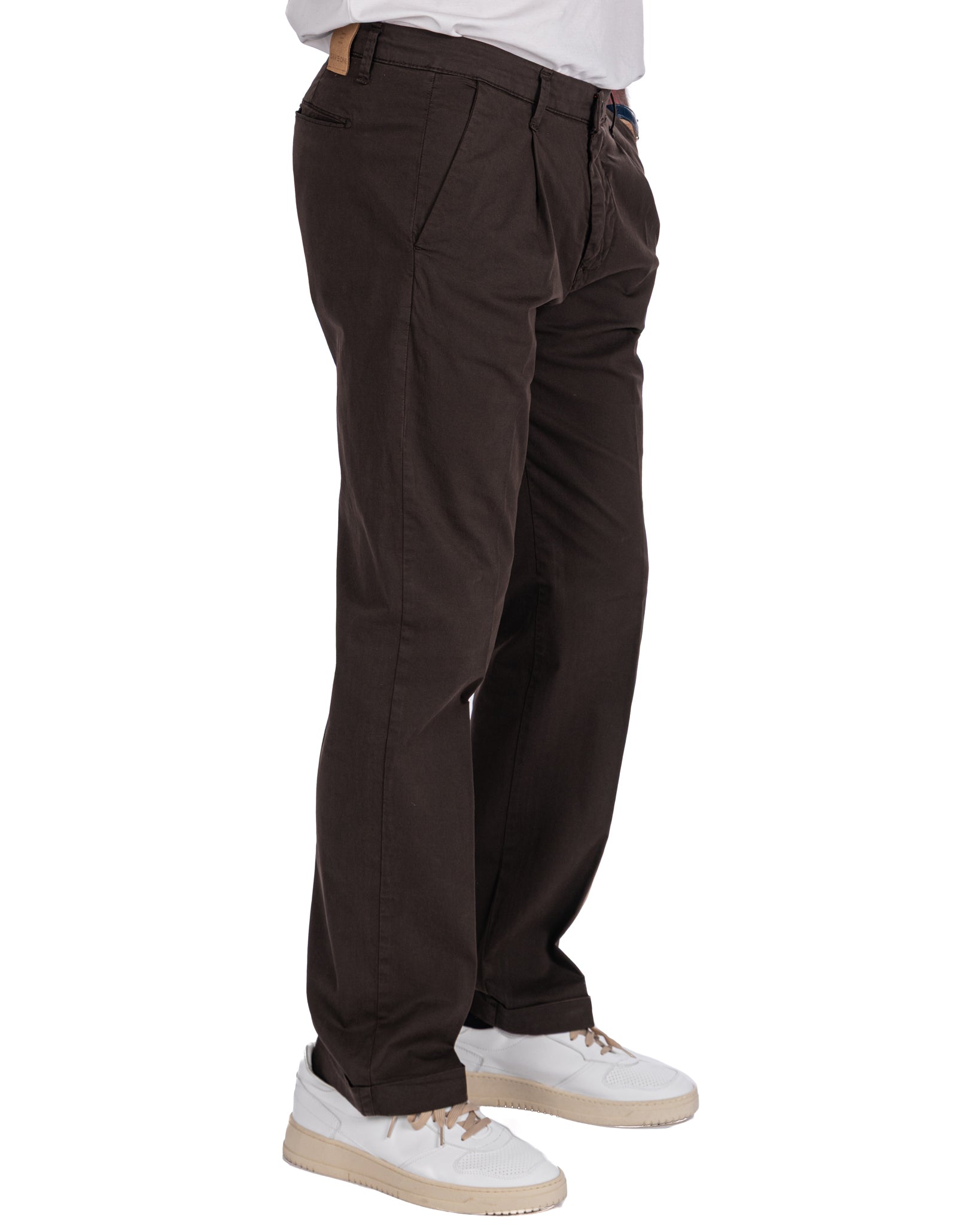 Seath - pantalón ancho de algodón marrón
