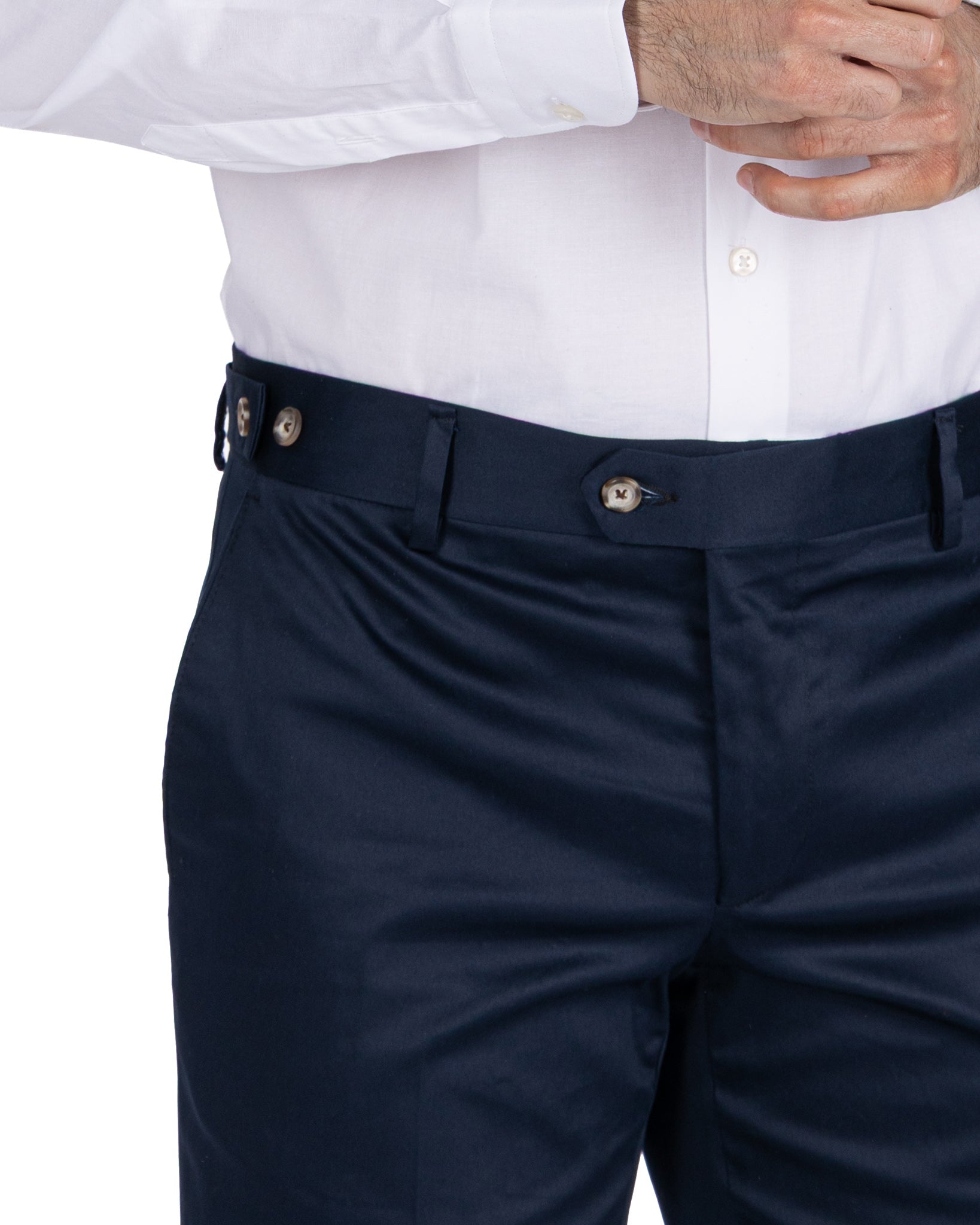 Laurence - pantalón de algodón azul