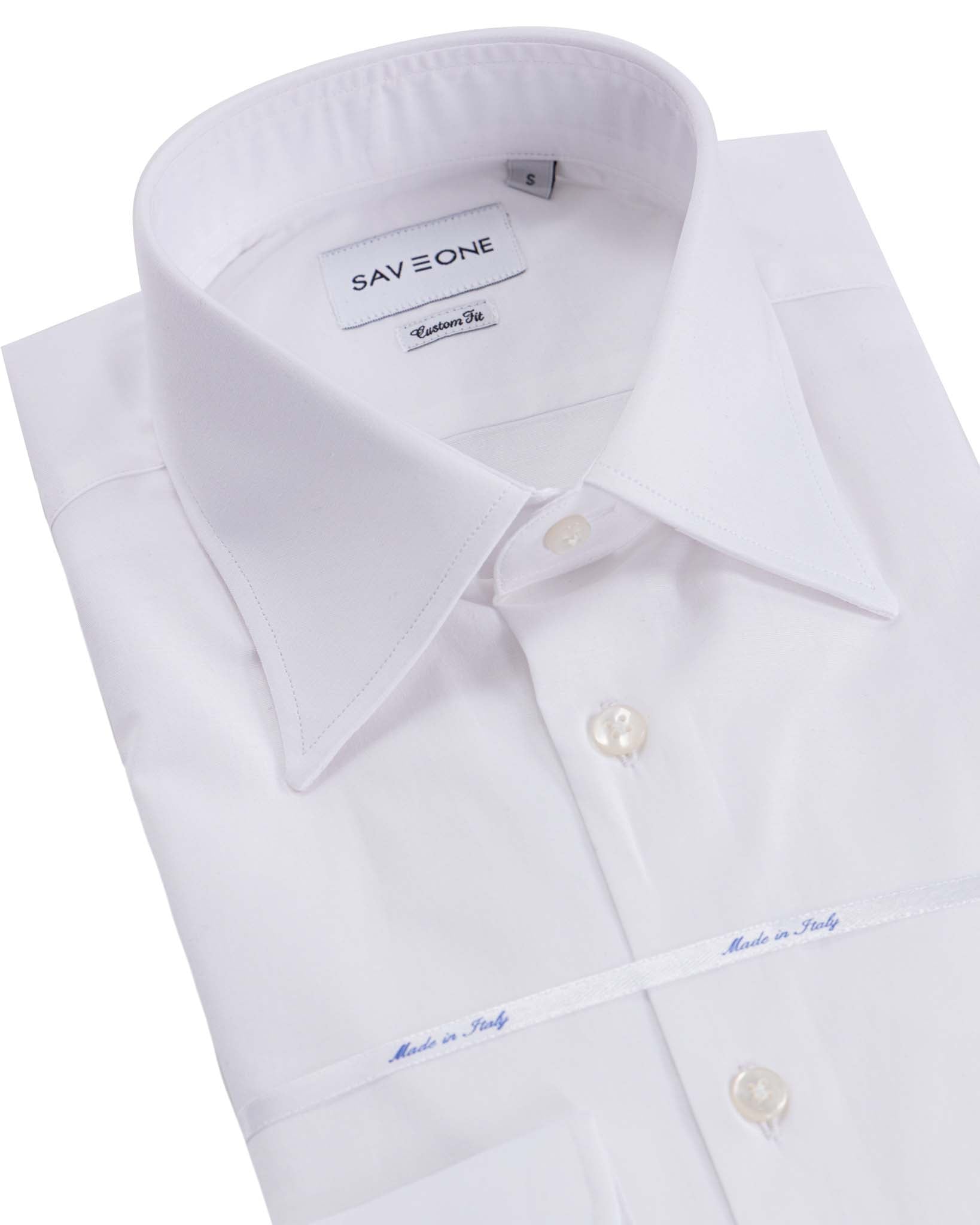 Camisa Heckler blanca en popelín de algodón