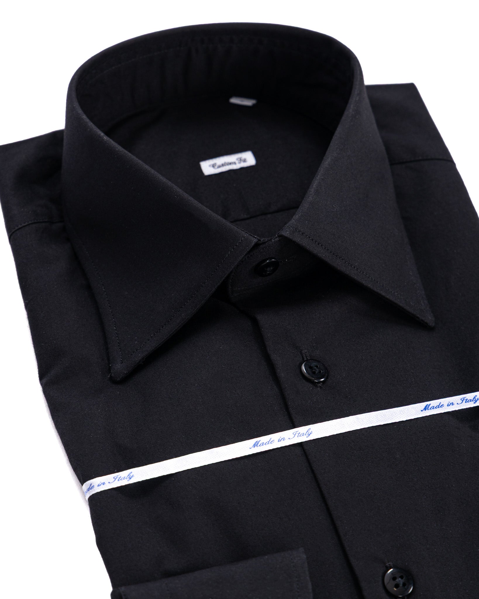 Camisa Heckler negra de popelín de algodón