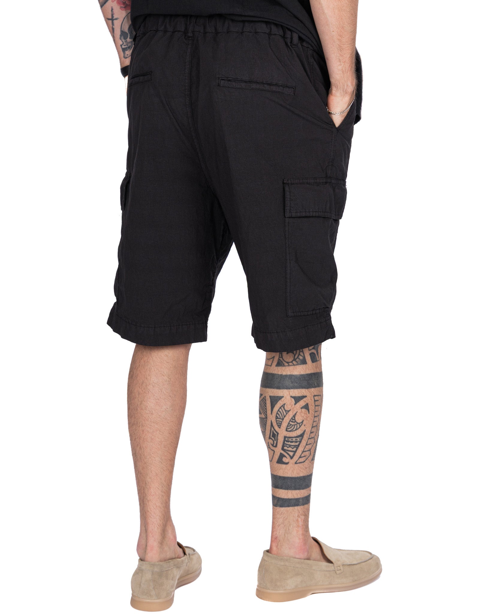 Hunter - bermuda cargo armado negro