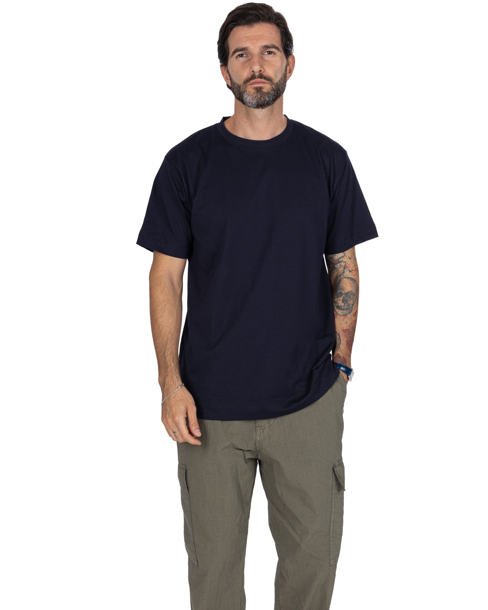 Camiseta de algodón azul Bergen